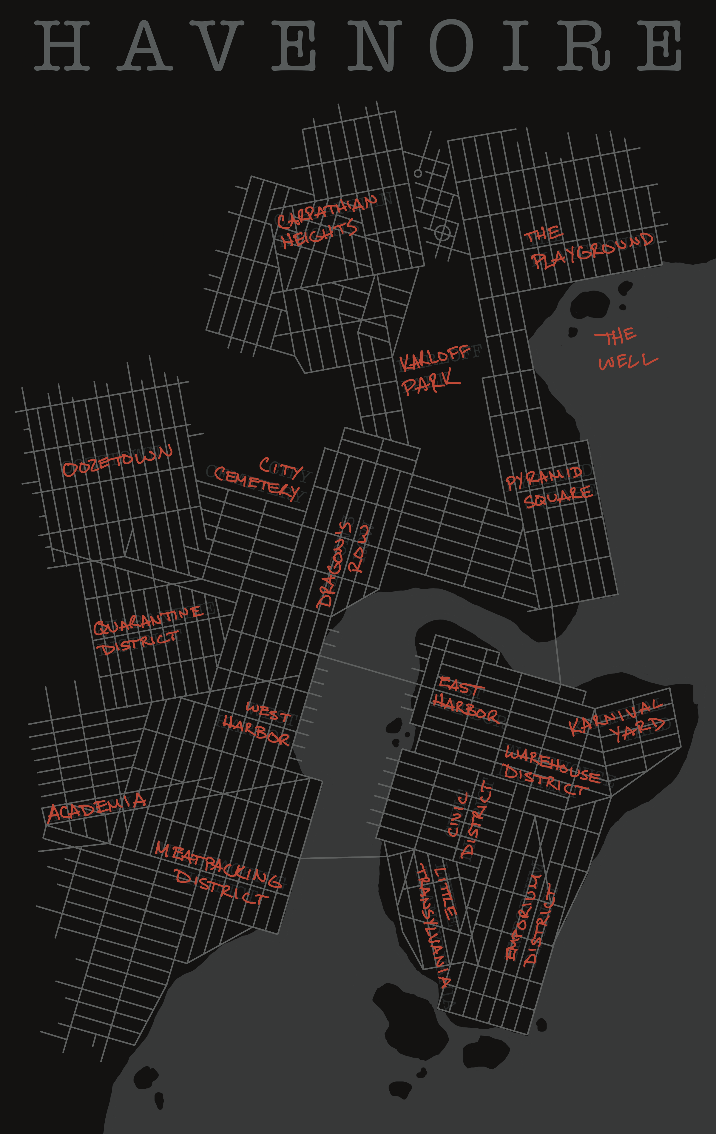 Havenoire City Map
