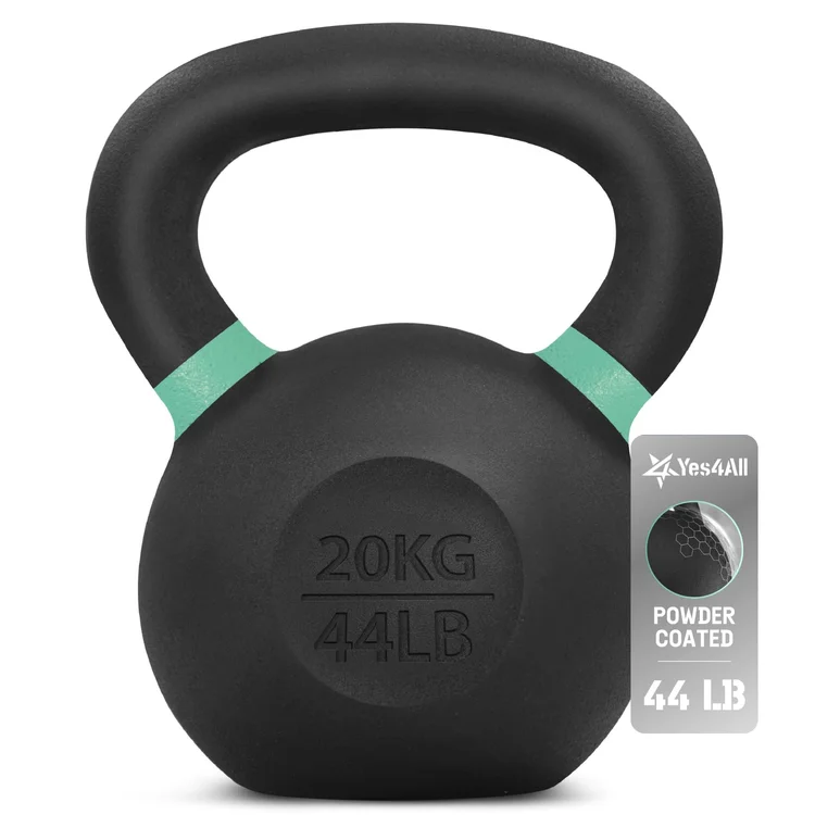 Black cast iron kettlebell