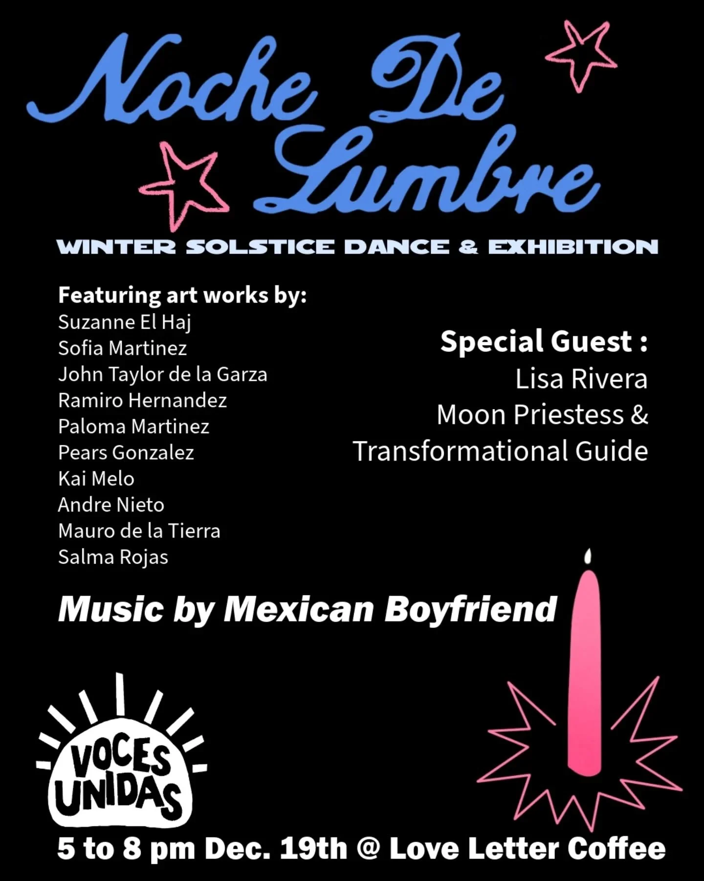 It's almost time!!

Here's a reminder that we'll be having a free,  all ages end-of-year winter solstice celebration TOMORROW at @lovelettercoffeergv from 5 to 8pm. 

Expect an exhibition and dance party, plus a solstice welcoming ceremony led by @co