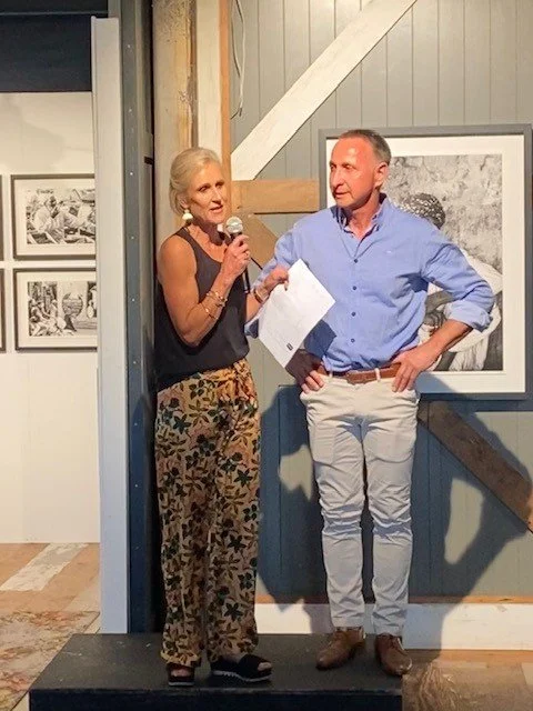 Louise Binns photographer, speaks at the CONNECT exhibition, with Ian Webster and Jane Meares