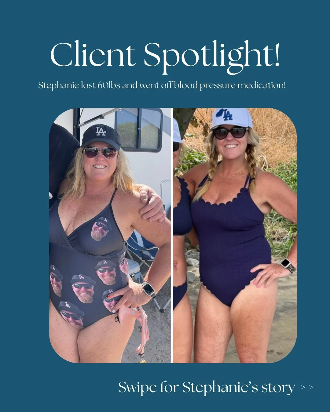 ✨ Client Spotlight: Stephanie ✨

It has been so fun working with Stephanie. She hasn&rsquo;t let anything stand in the way of sticking to the plan and her results are proof. 

Here&rsquo;s her testimonial in her own words 👇

I have struggled with we