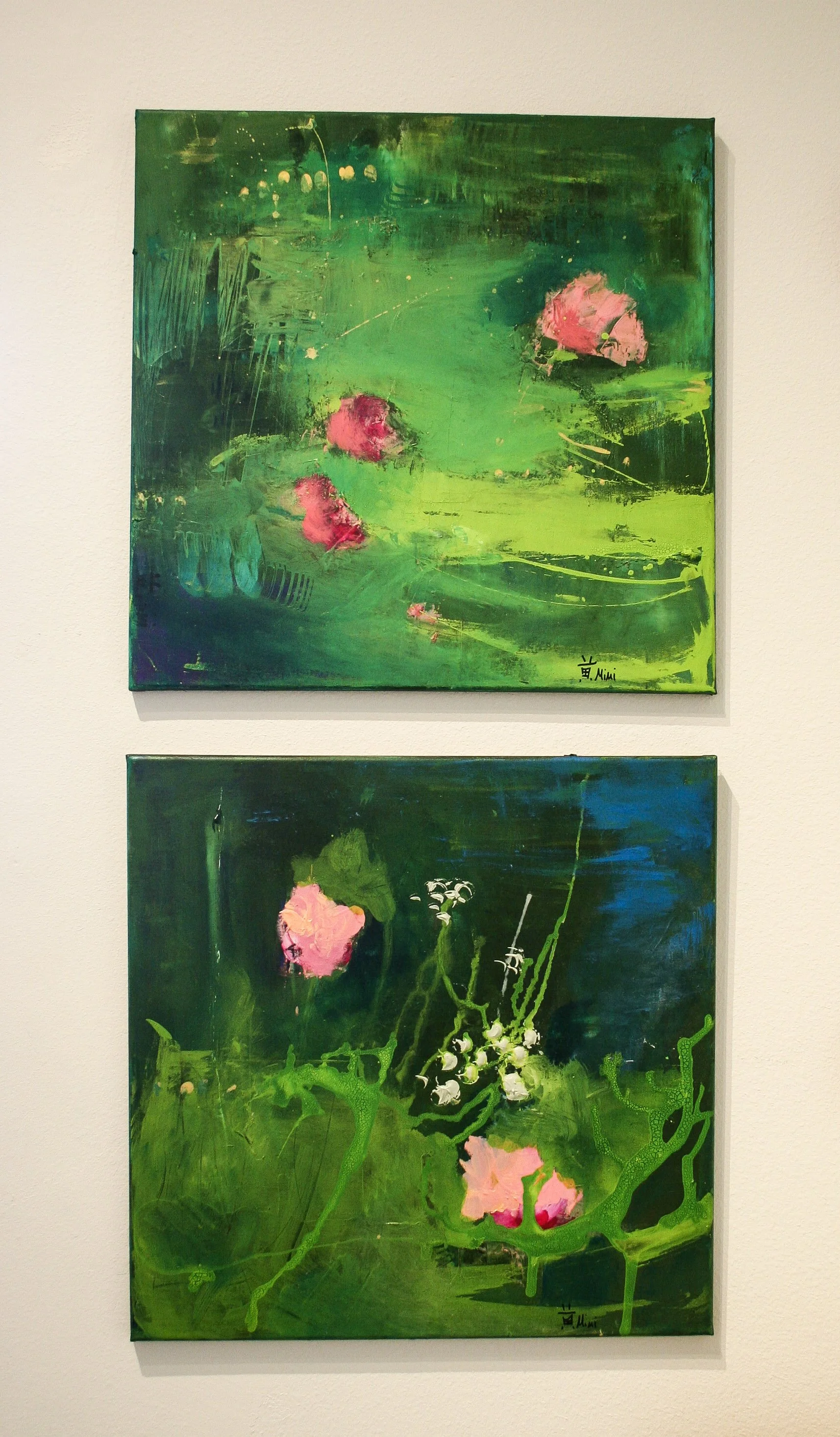 Water Lillies - Painting Diptych
