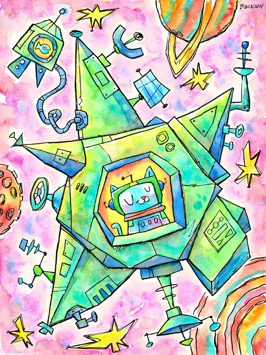 Chillin' in the Cosmos - Painting