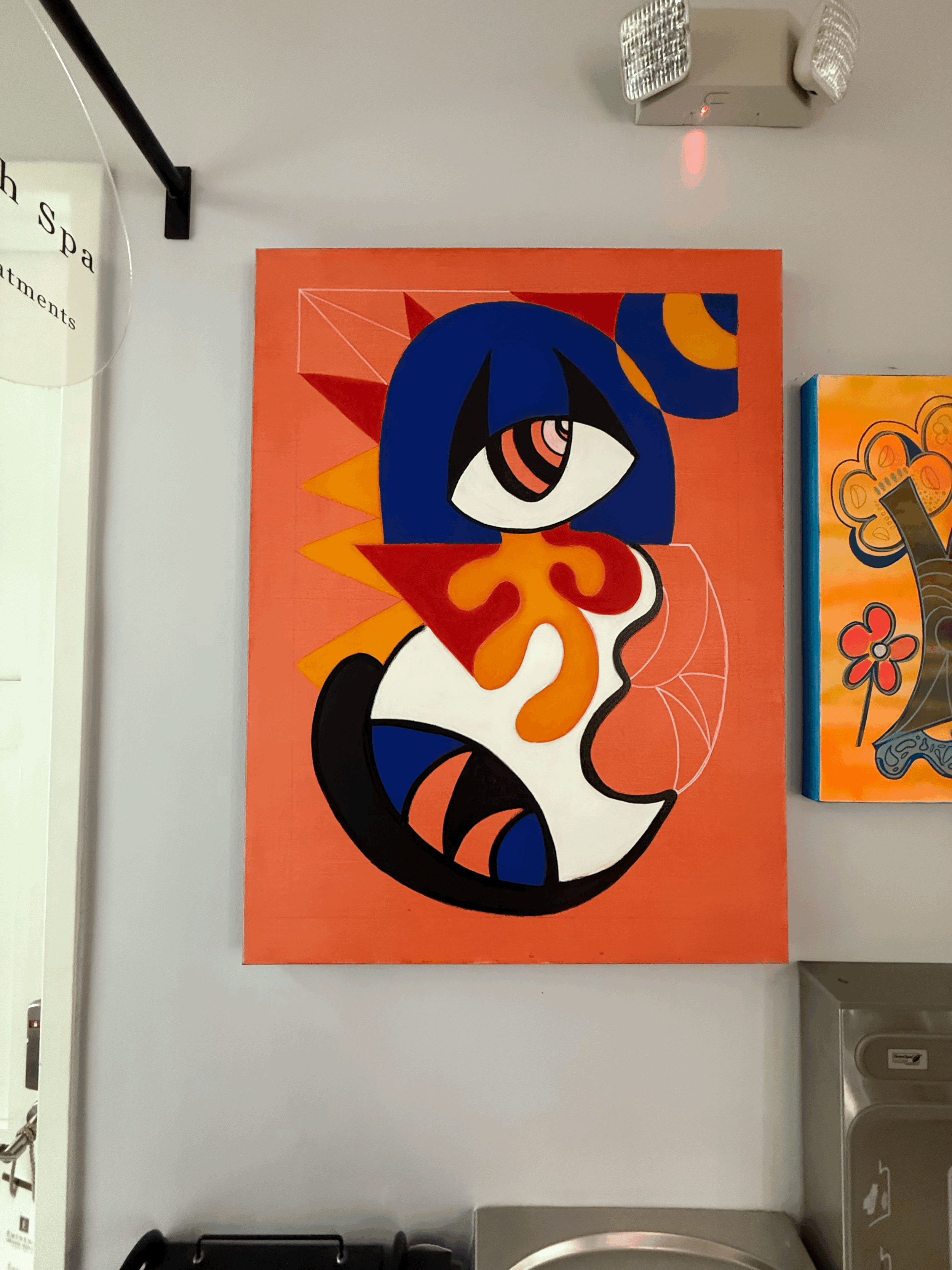 Sun With Blue Halo - Painting