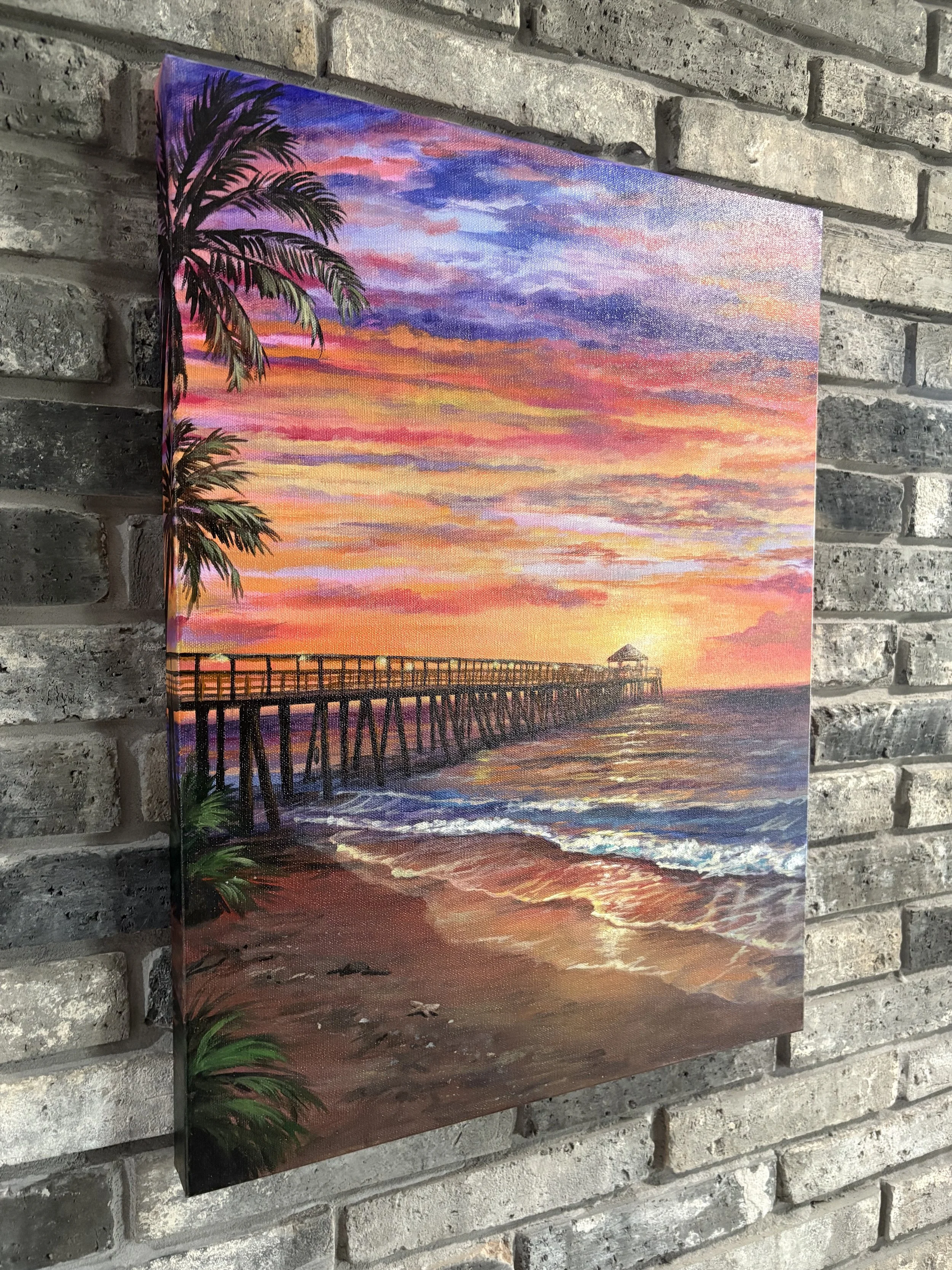 Pier in the Twilight Glow 18x26 Heather Dartez Art 3.jpg