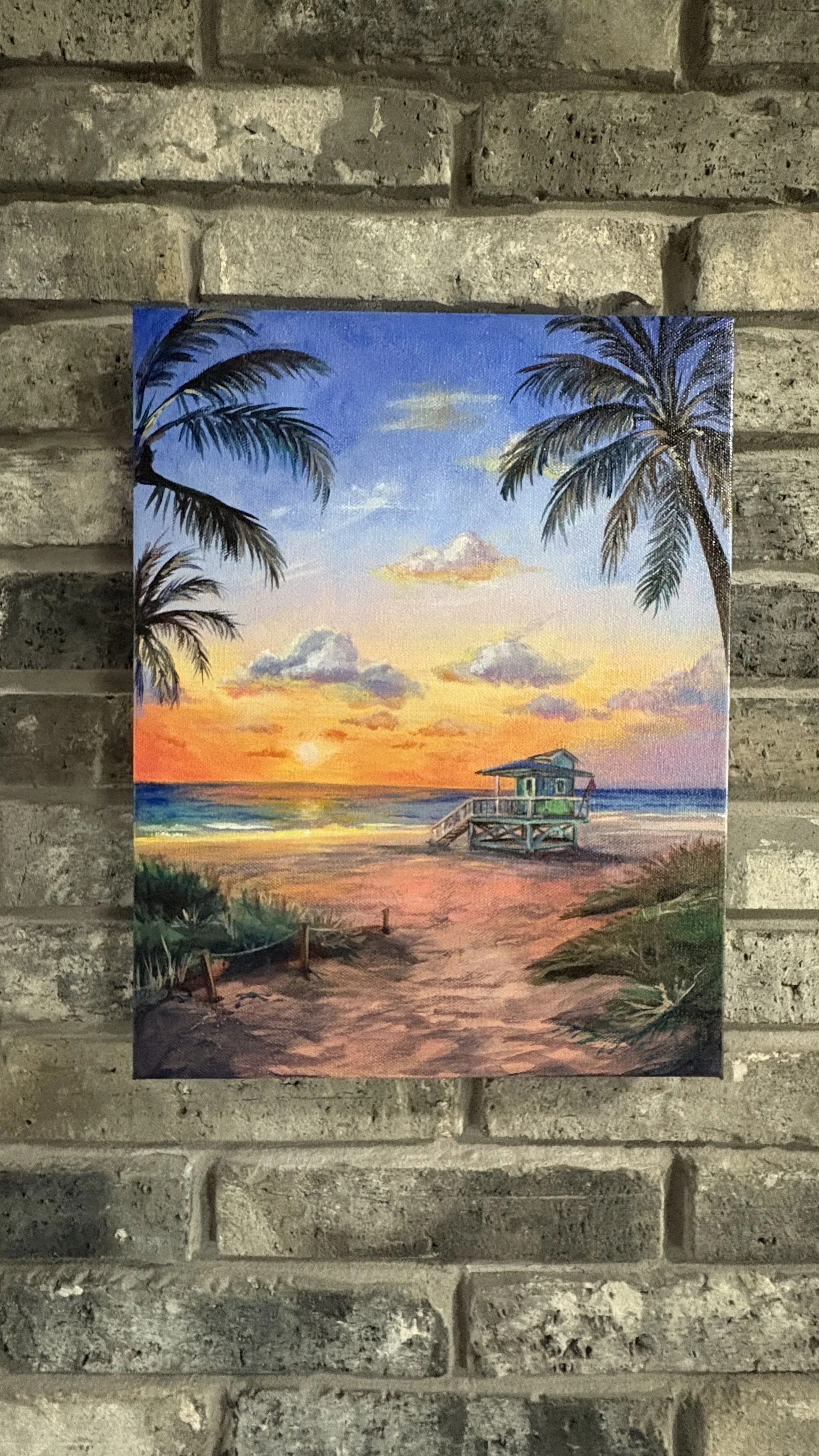 Sunset Watchtower - Painting