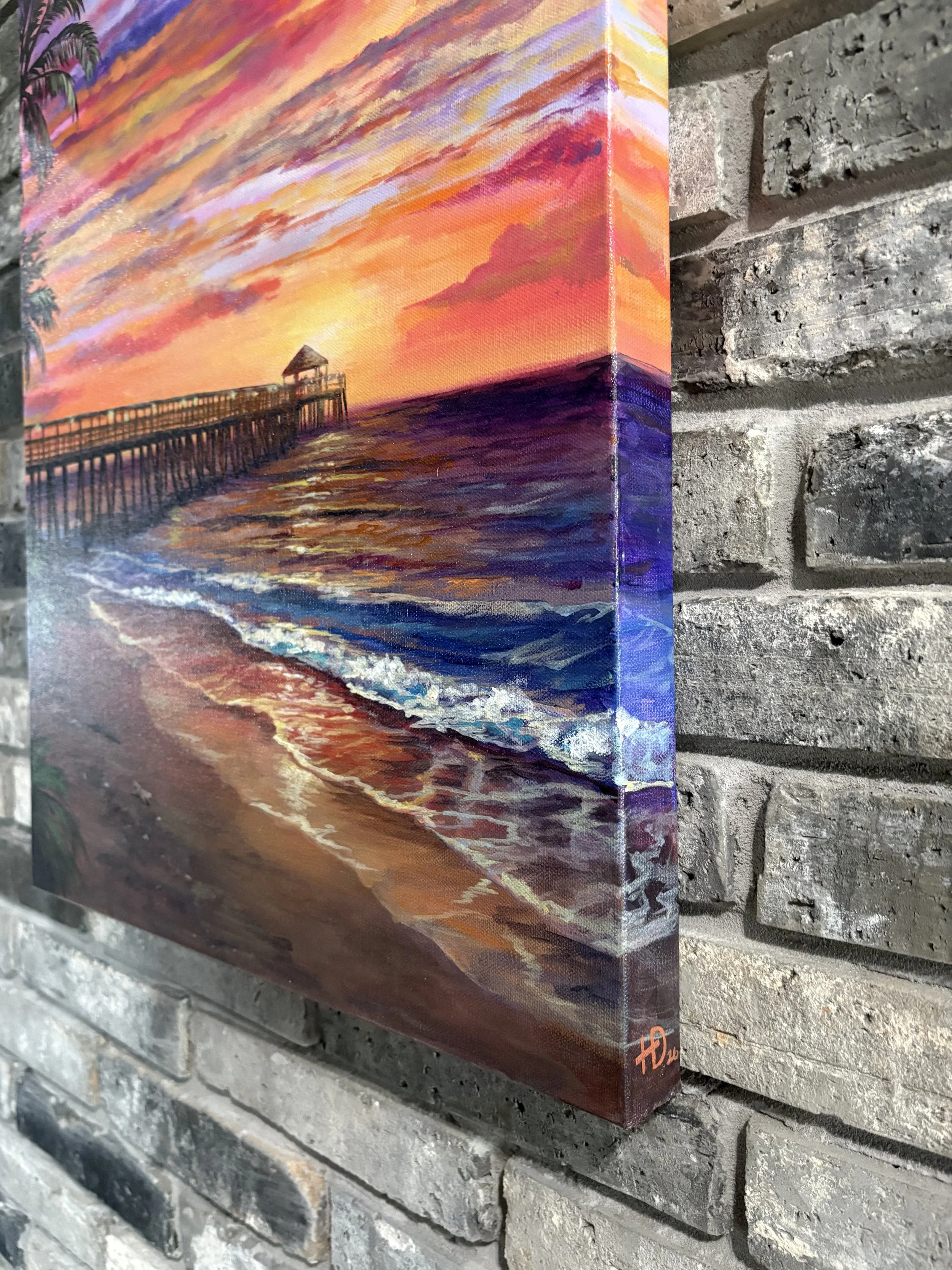 Pier in the Twilight Glow 18x26 Heather Dartez Art 2.jpg