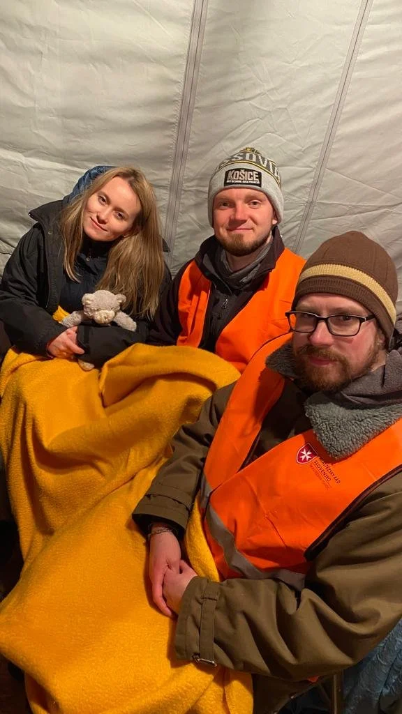 Committee member and NYC Area Treasurer Ben Malec, KM, volunteering with Malteser International in Ukraine.