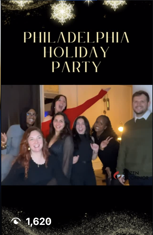 The Philadelphia office brought their holiday sparkle and best dance moves to their annual holiday party last week, kicking off the new year together with laughter, music, delicious food, and plenty of festive fun!

#lawfirmlife #cozenoconnor #office