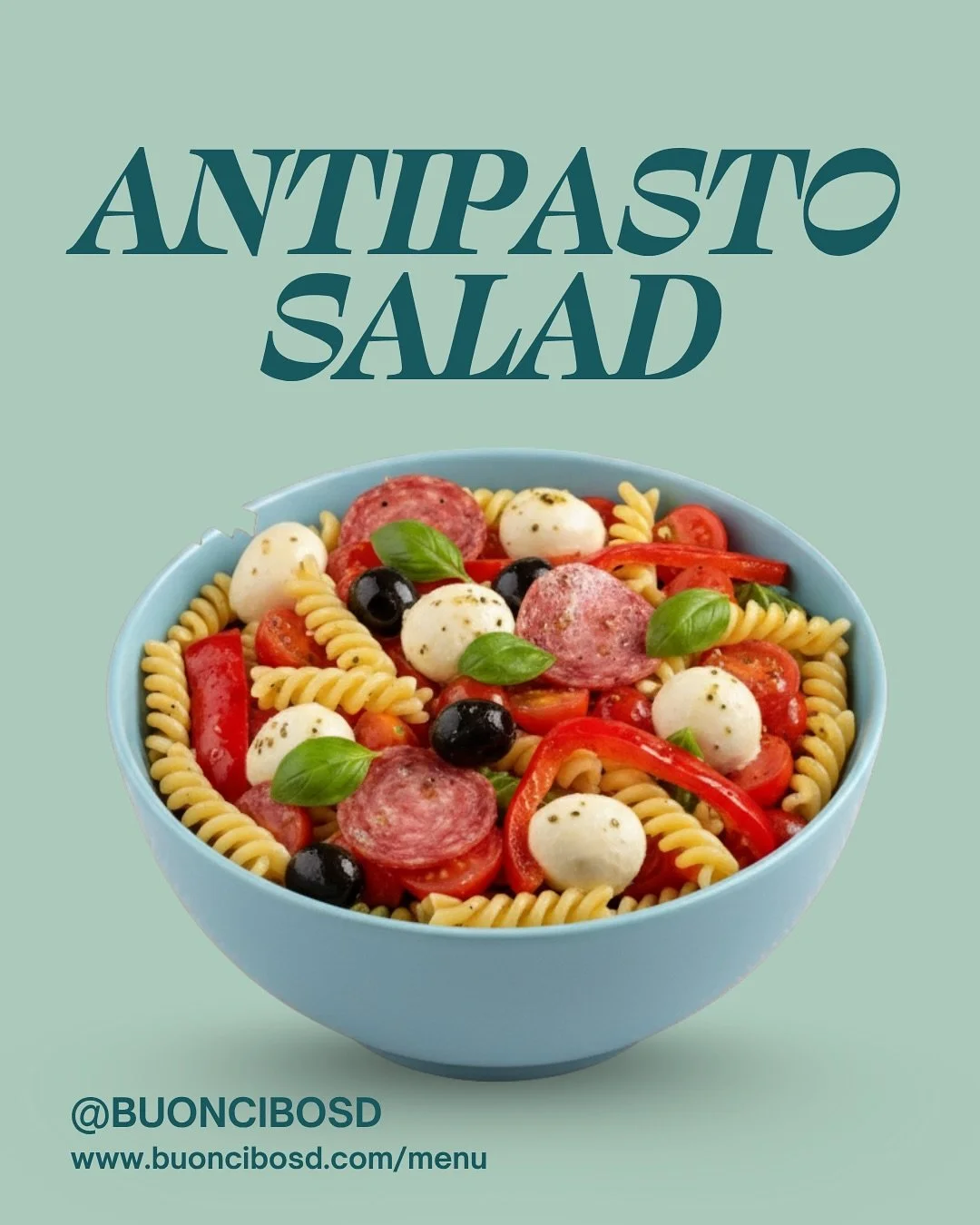 🥗 3 ways to fall in love with lunch again.
Antipasto &bull; Caprese &amp; Artichoke &bull; Pesto Chicken &amp; Tortellini

Fresh ingredients. Real Italian flavor. Made daily at Buon Cibo.

🇮🇹 Come taste what San Diego&rsquo;s been craving.

Coming