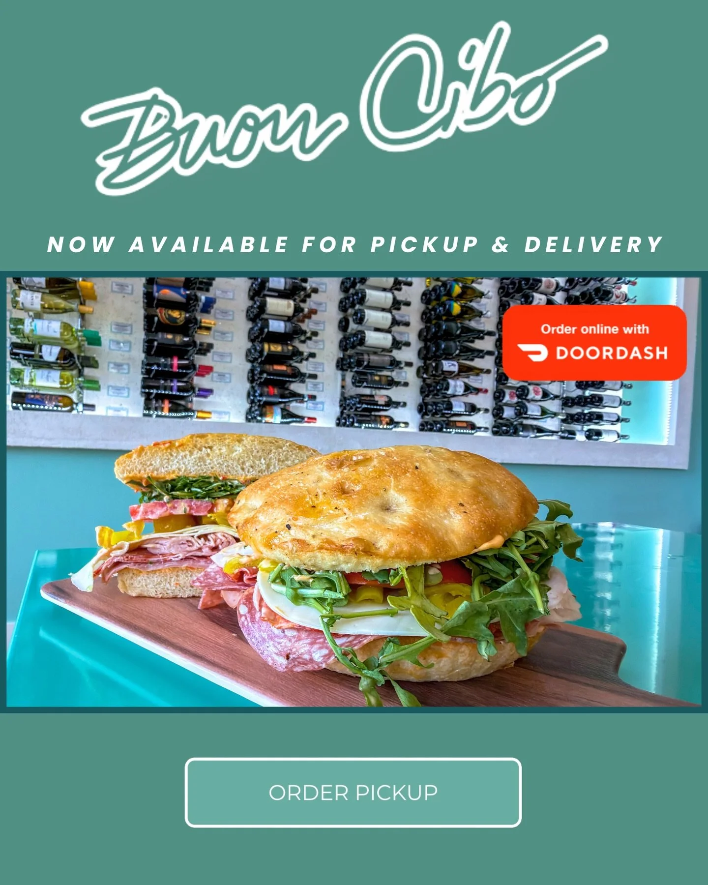 Fifteen reasons to skip cooking tonight.

Ten stuffed Italian sandwiches on handcrafted bread, layered with imported meats, fresh cheeses, and ingredients that make every bite worth slowing down for. Five Roman-style pinsas made with a blend of flour