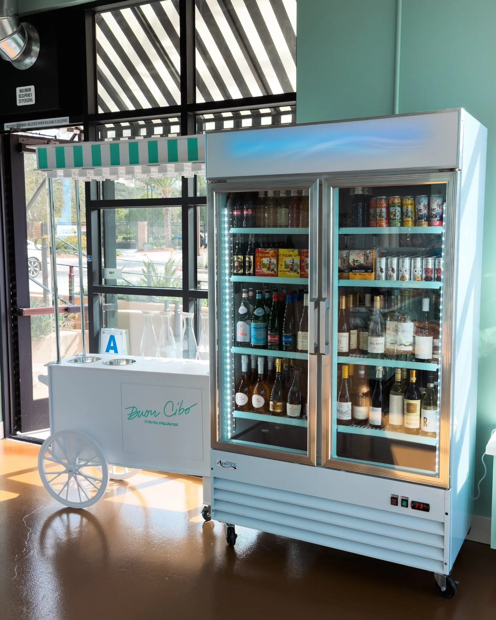 Open the fridge. Dinner&rsquo;s already started.

Swipe through and you&rsquo;ll see what we mean.

Chilled Italian wines and Italian sodas, ready to pull and pour. Fresh pasta made for tonight. Burrata, fresh mozzarella, and creamy goat cheese for w