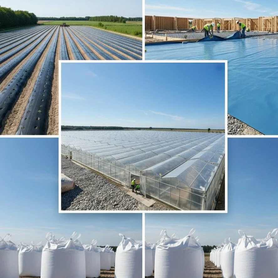 Agriculture Film
Contruction Film
Pond liner
We have machinery for wide film.