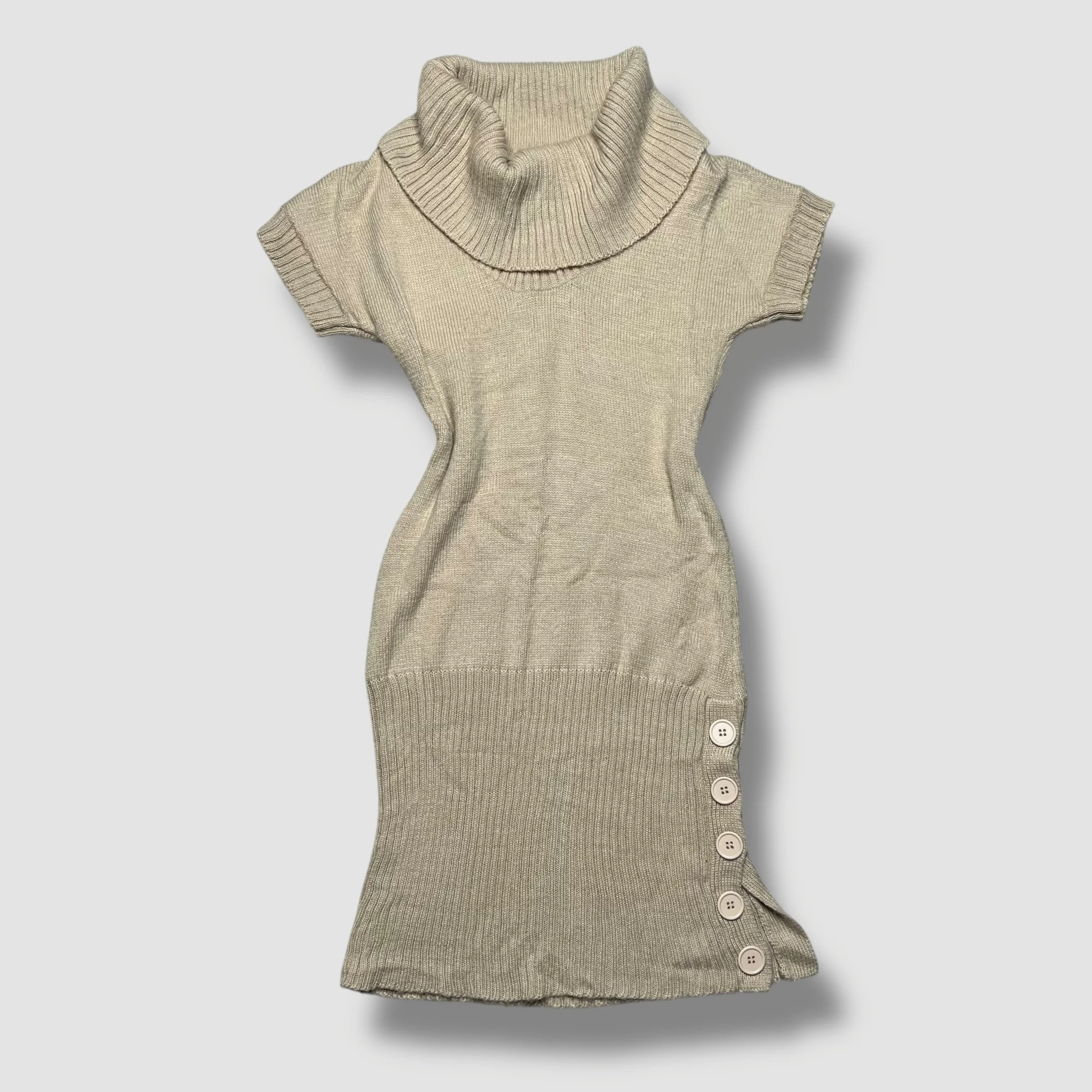 Demanding by Say What? Tan Sweater Dress