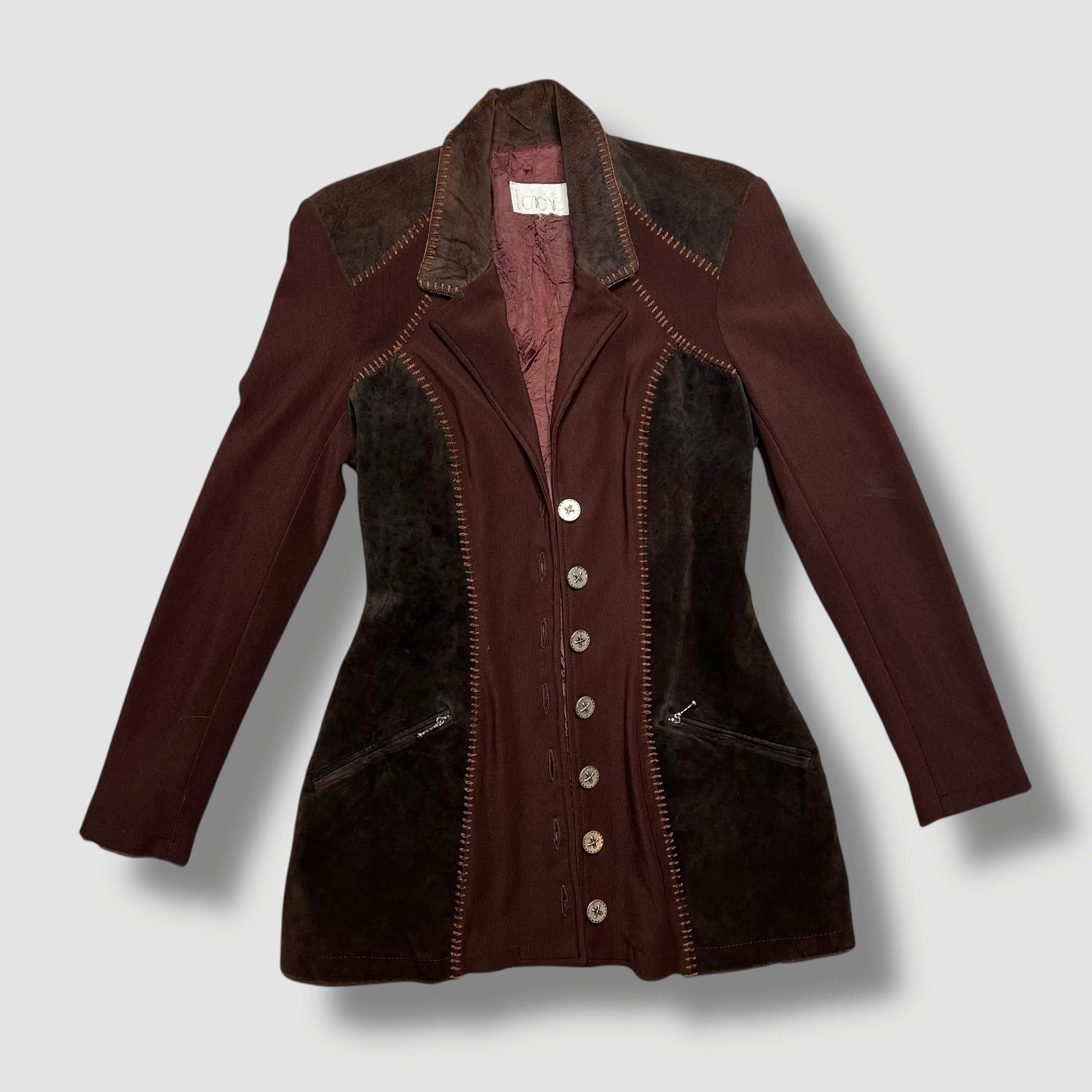 Vintage Caché Brown Blazer & Trouser Two-Piece Set