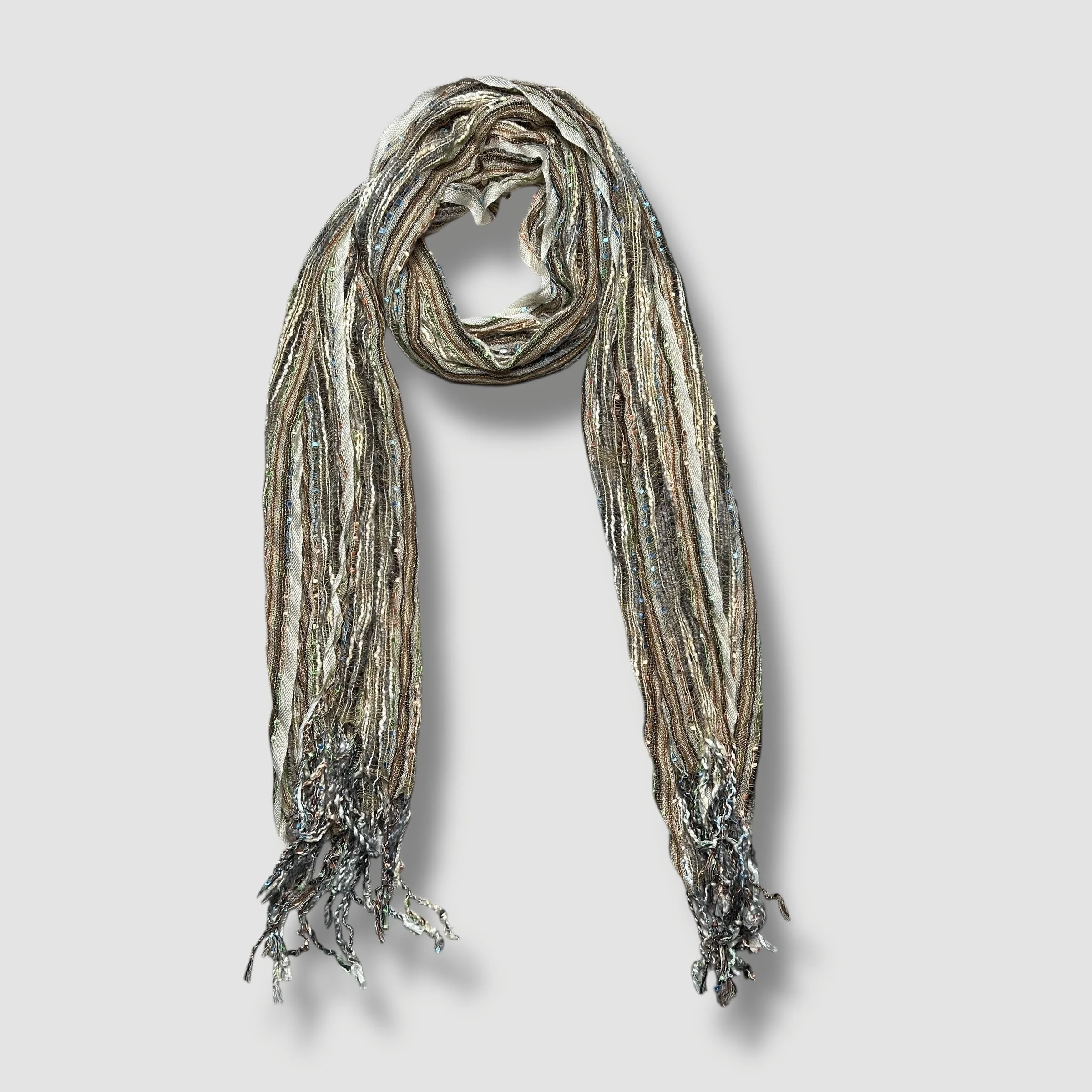 Y2K Multicolor Fringe Scarf