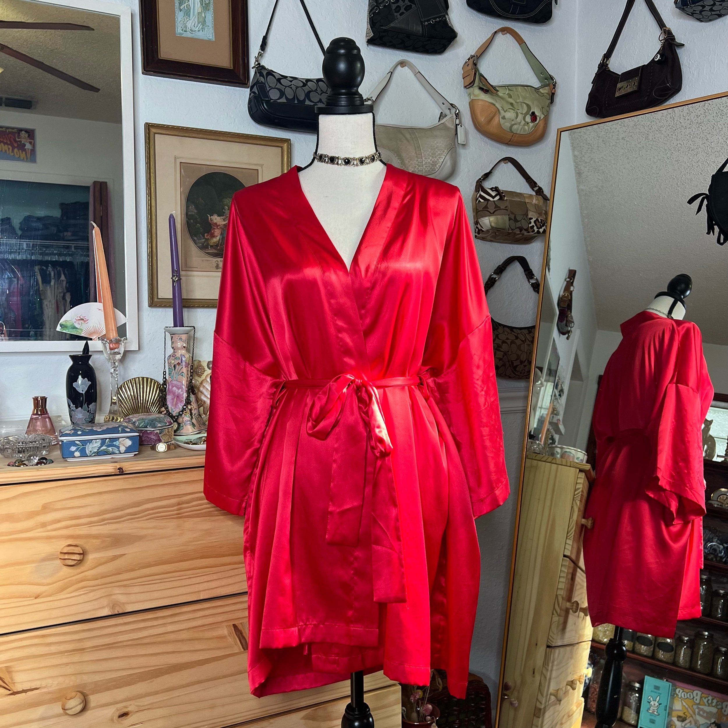 Victoria’s Secret Y2K Red Satin Robe
