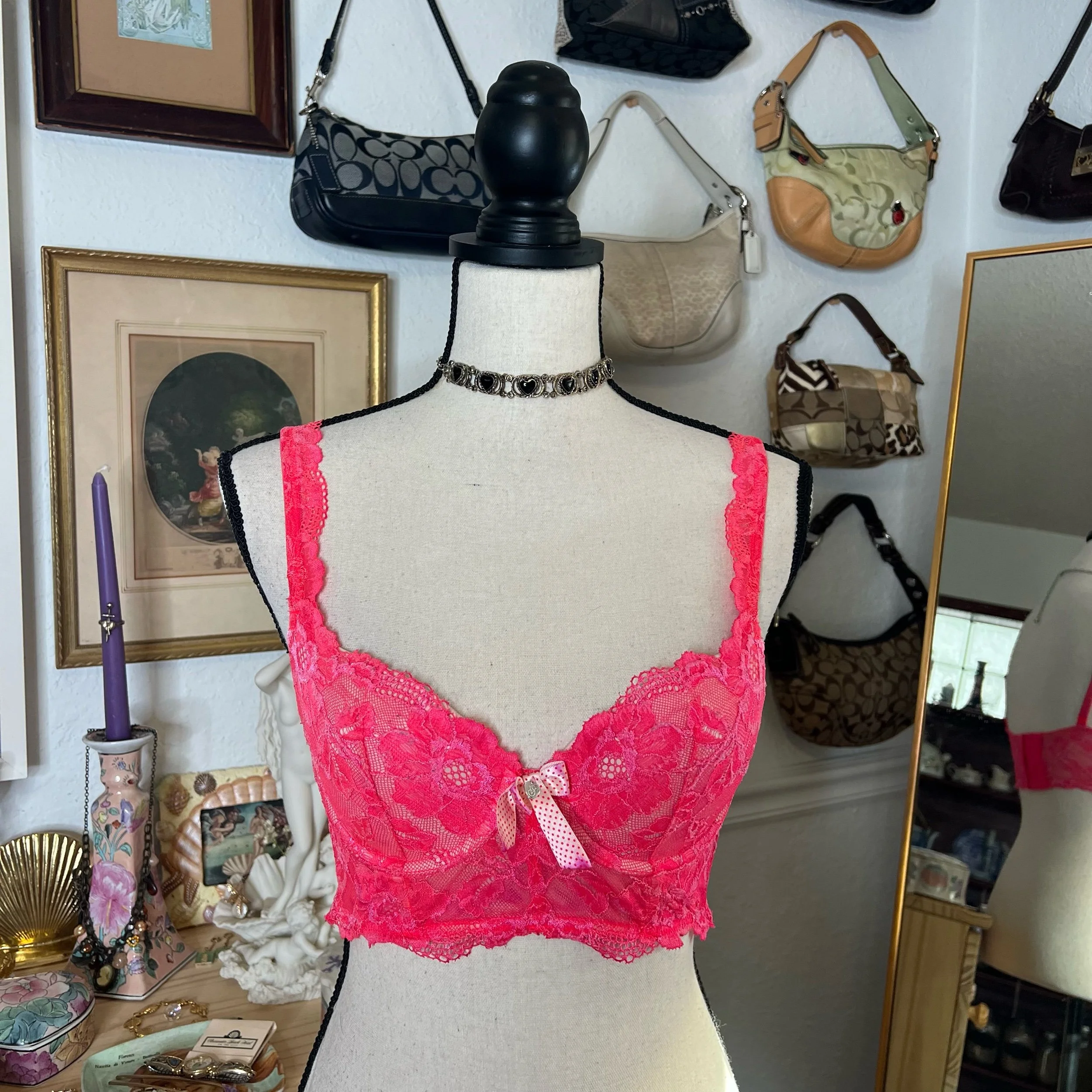 Victoria’s Secret Hot Pink Lace Body By Victoria Bra