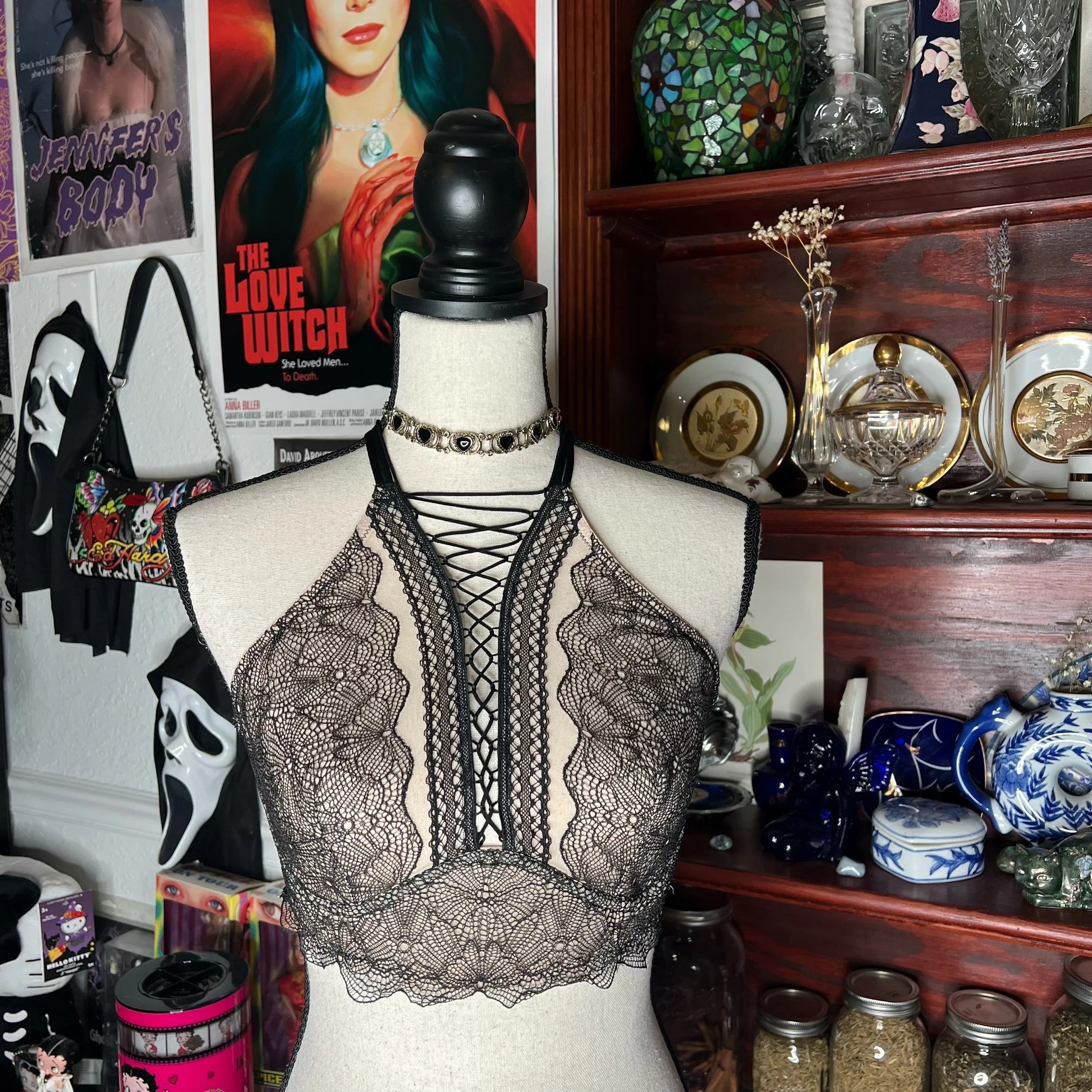 Victoria’s Secret Floral Lace-up Bralette