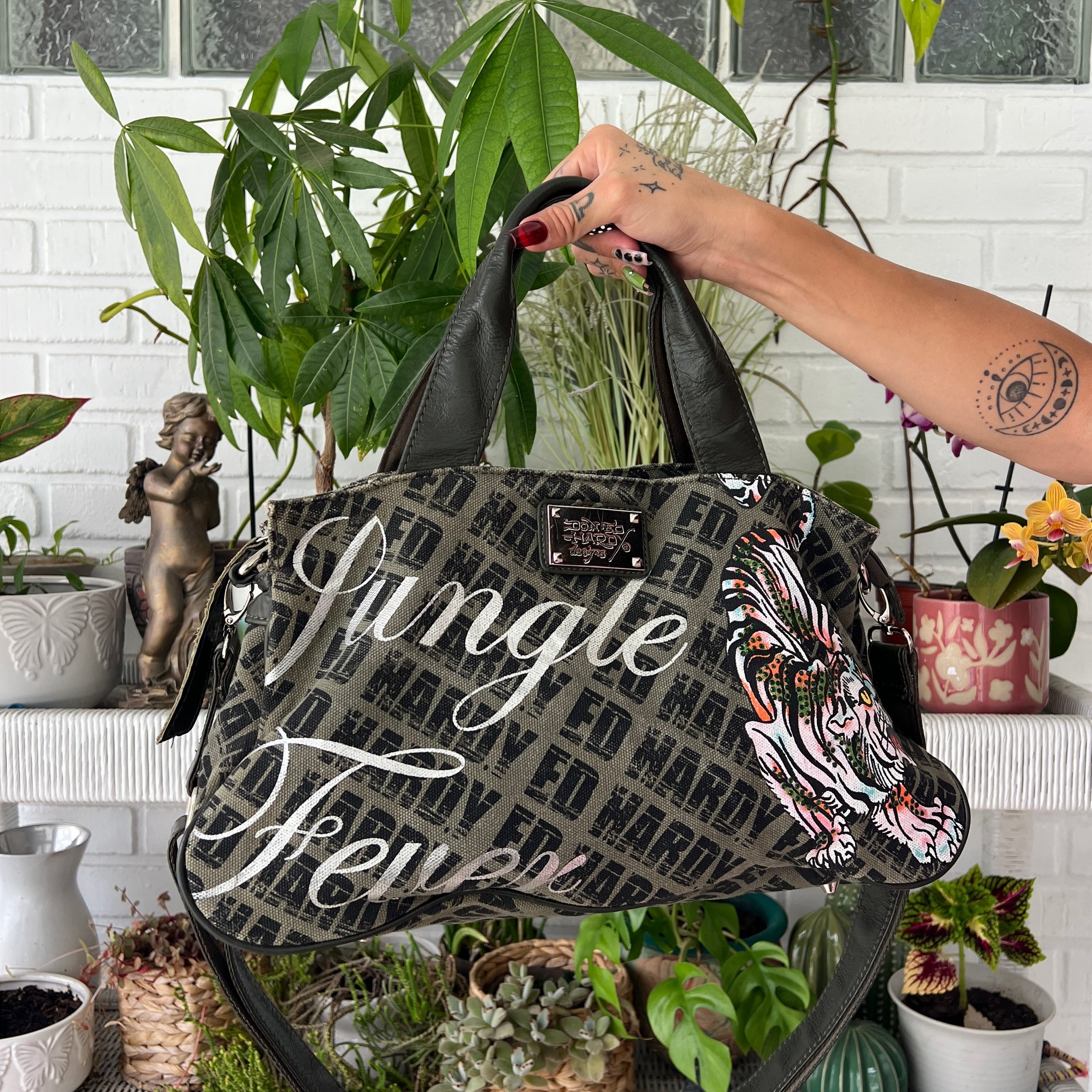 Ed Hardy Jungle Fever Tiger Print Bag
