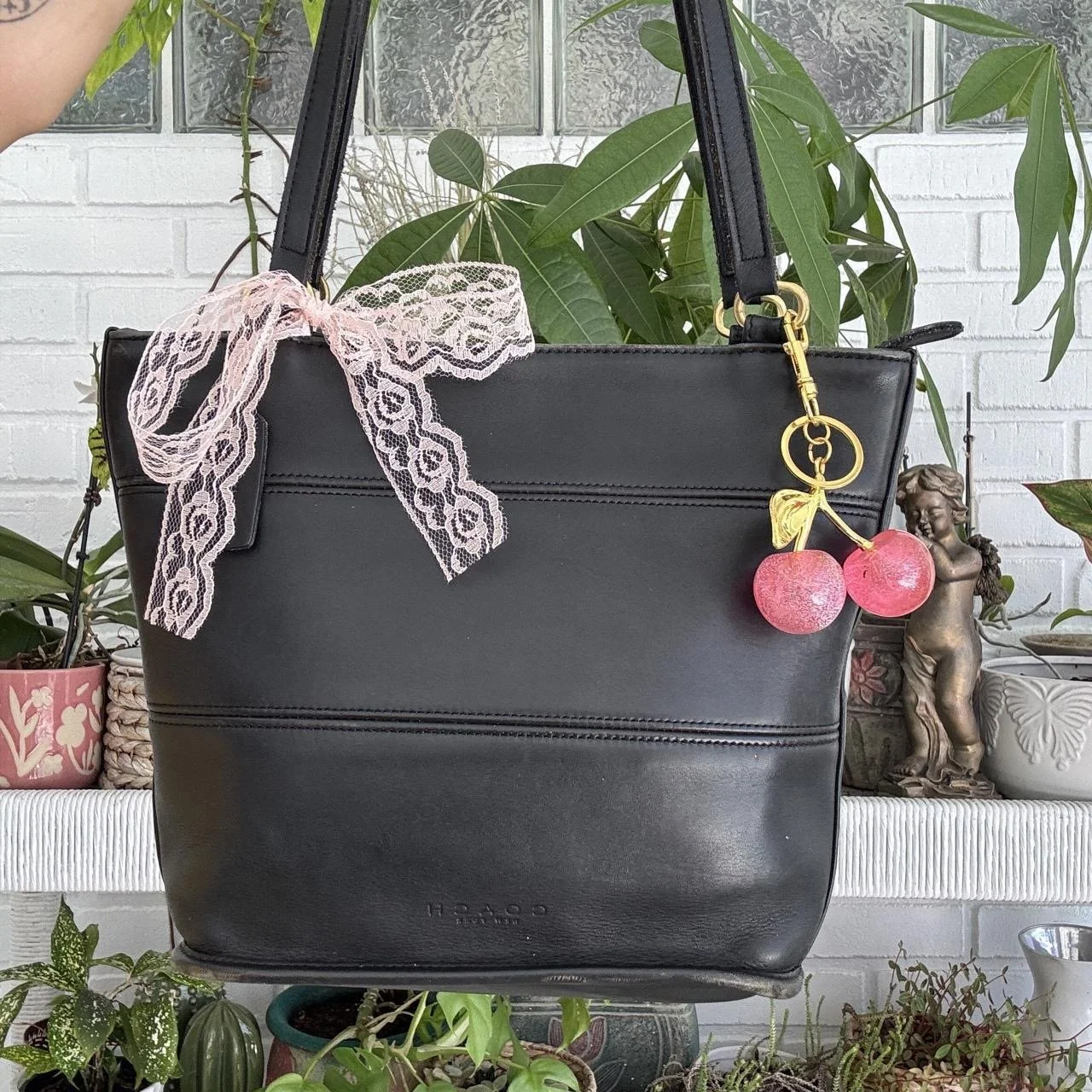 Vintage 90’s Coach Black Leather Tribeca Long Strap Shopper Tote Shoulder Bag 9098