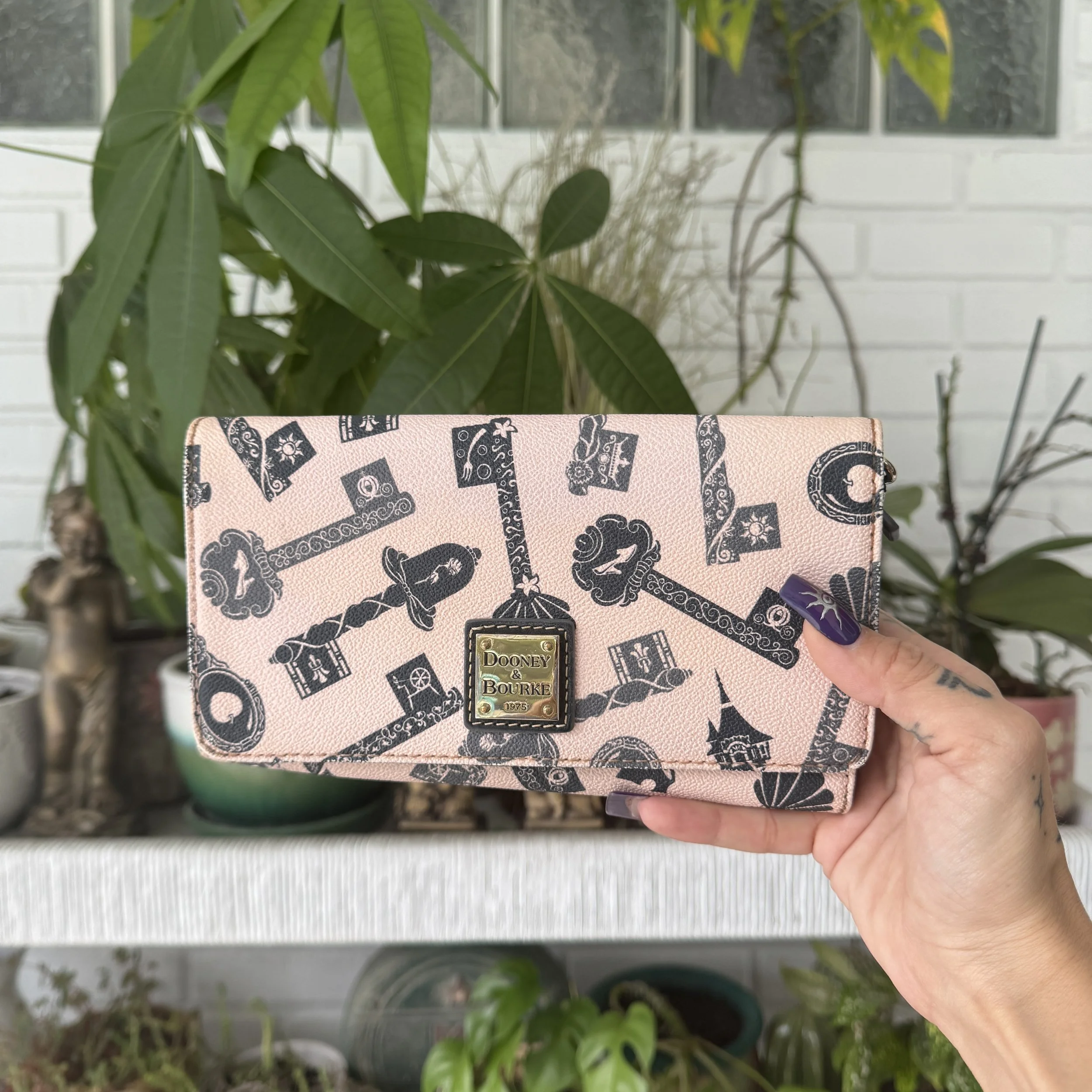 Disney Dooney & Bourke Pink Princess Keys Wallet