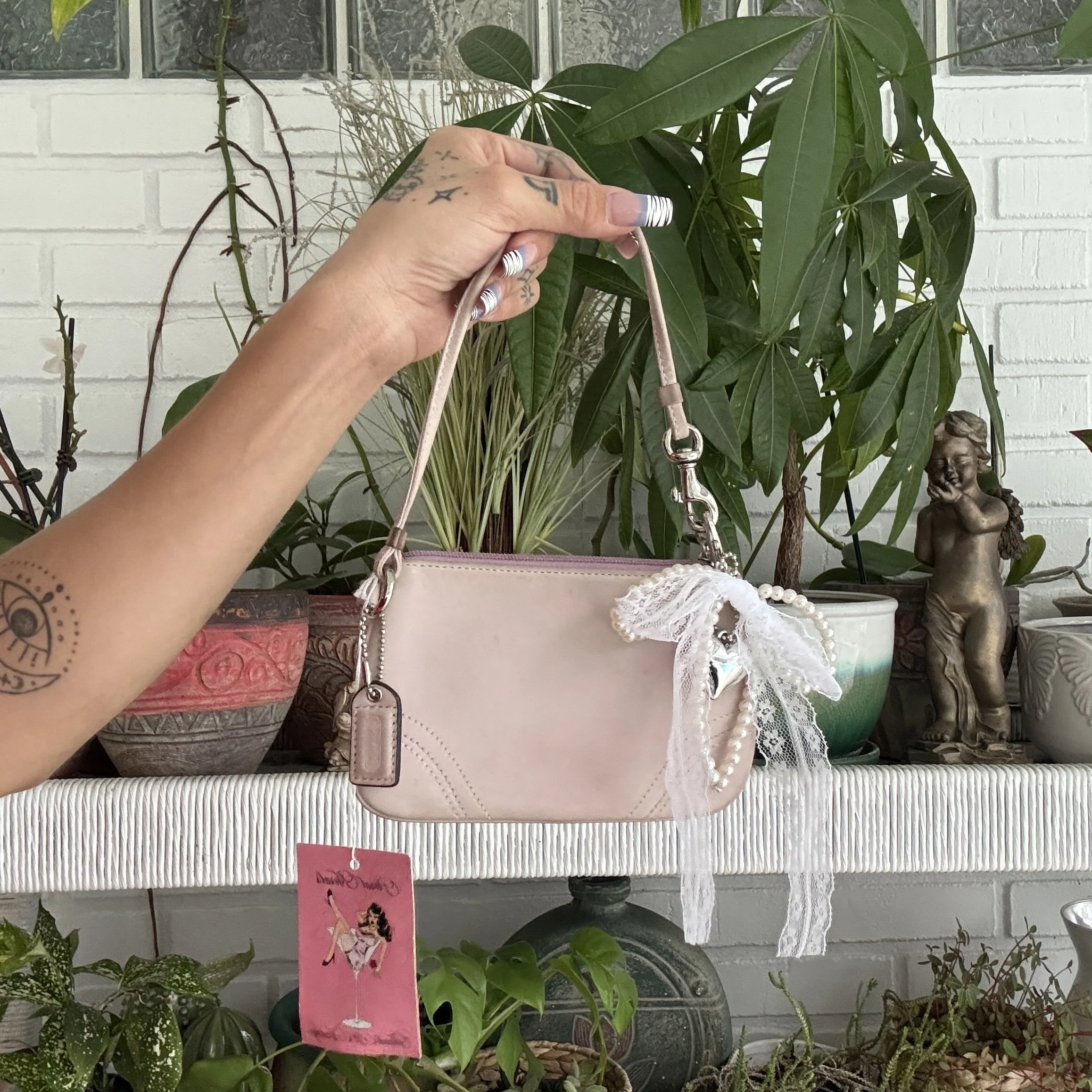 Coach Pastel Lilac Purple Leather Wristlet
