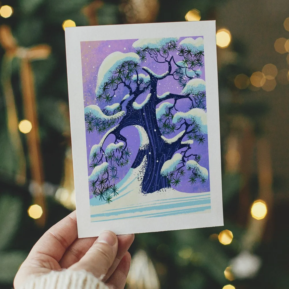 Snow Tree No. 1 - Greeting Card (Blank Inside)