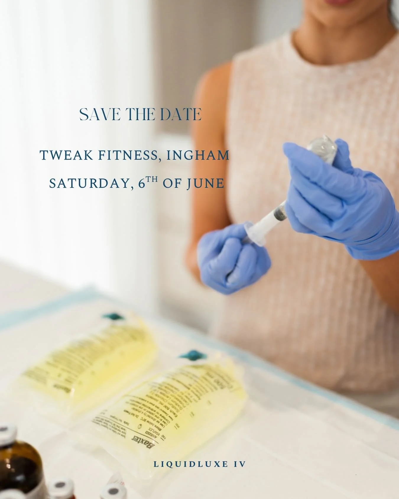 &bull; HELLO HINCHINBROOK &bull; 

Not feeling your best self? This is your sign to prioritise YOU.

📍 Liquidluxe is visiting Ingham, Tweak Fitness
✨ Mobile IV wellness services
🩺 Administered by experienced health professionals
📅 Limited appointm