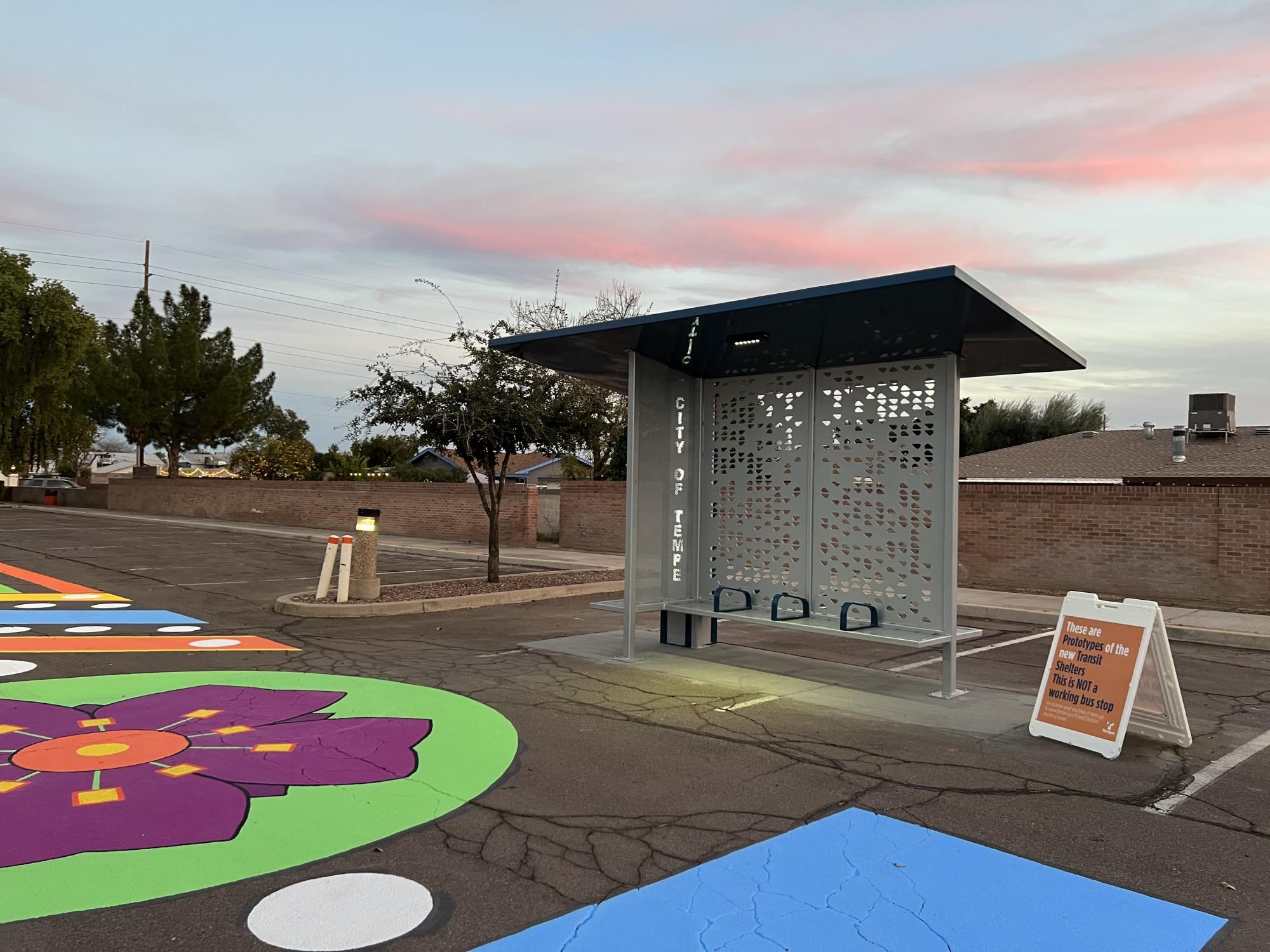 Custom RMS 170 Shelter Lighting System | Valley Metro | Tempe, Arizona