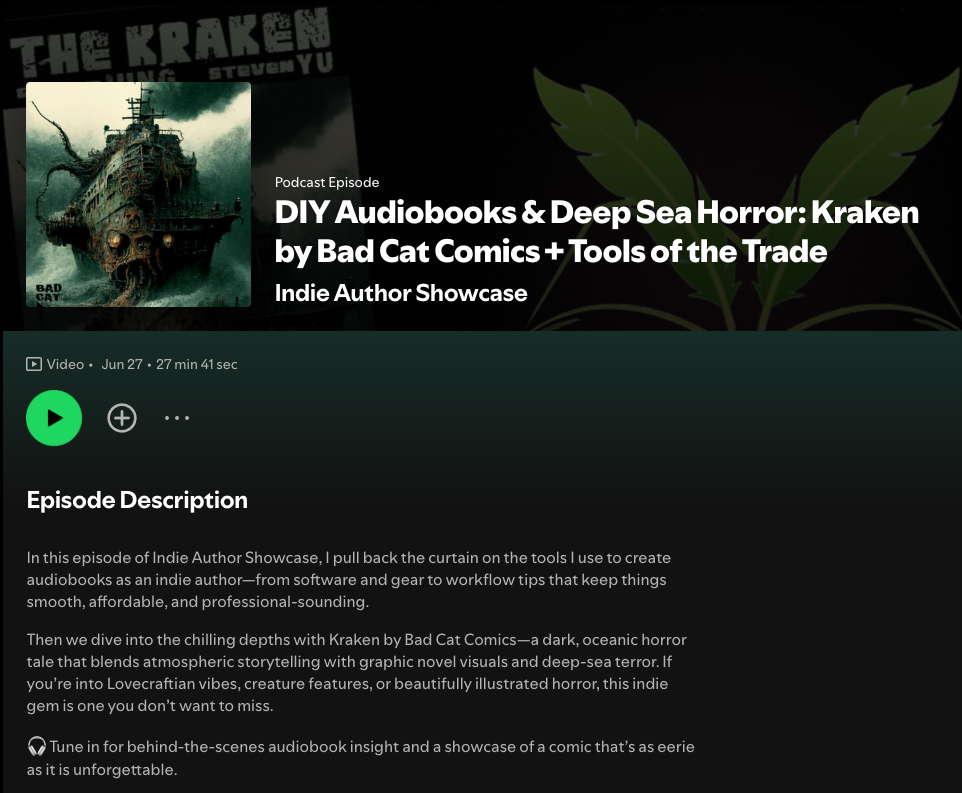 BAD CAT FEATURED ON CHAD MORGAN’S INDIE AUTHOR SHOWCASE PODCAST
