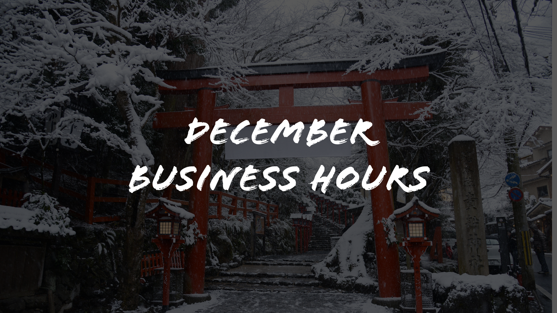 December Business Hours 