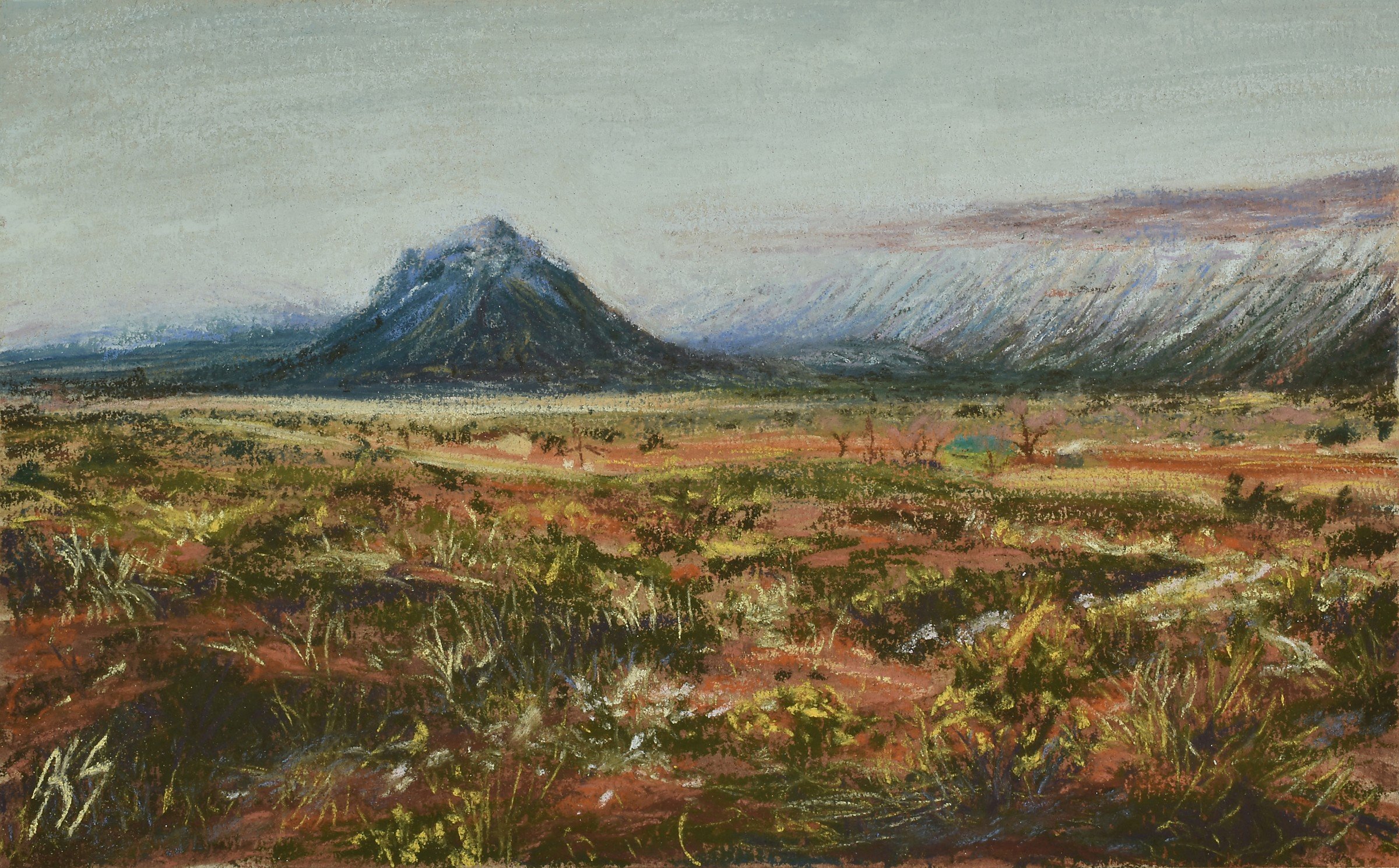 Fallen Volcano in the Mist | Pastel | 5 x 7 | NFS
