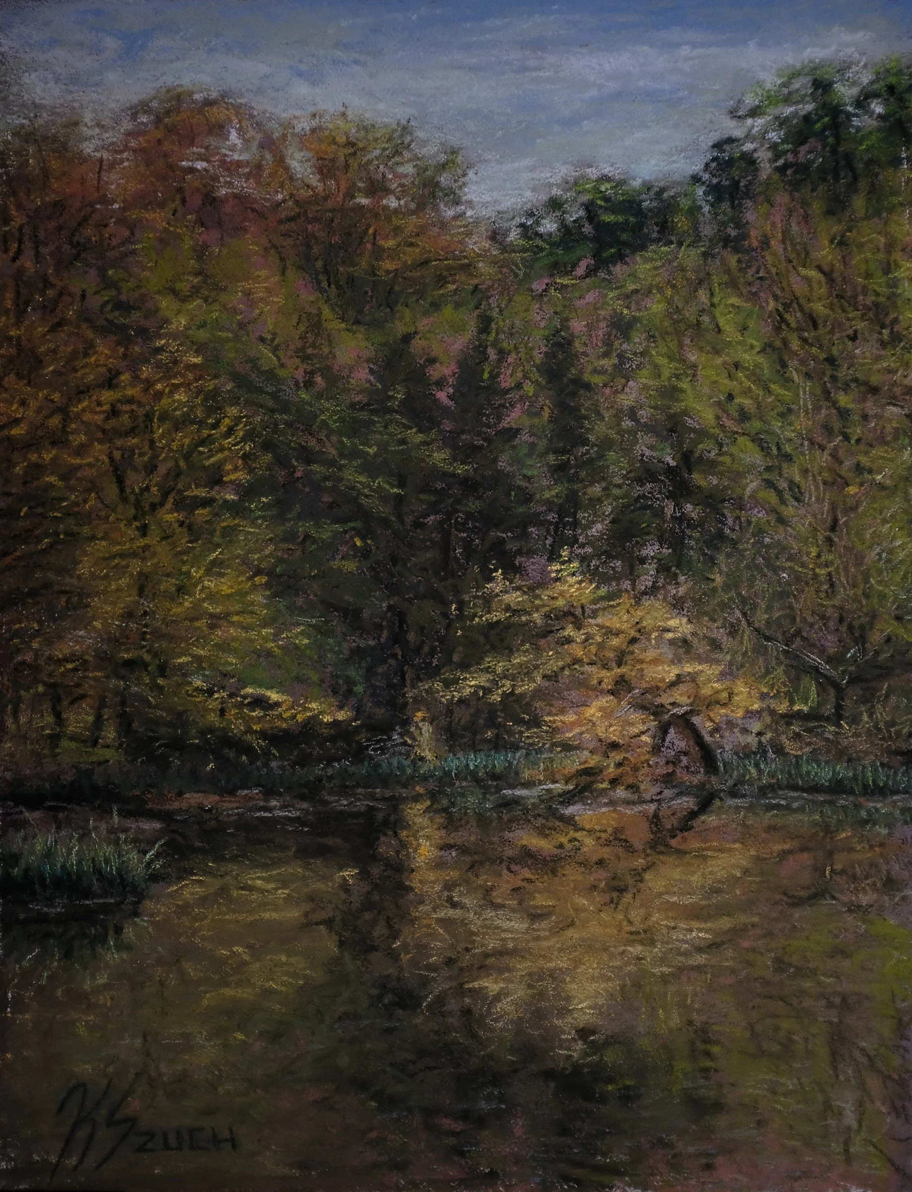 Meditation Pond | Pastel | 14 x 11 | Available