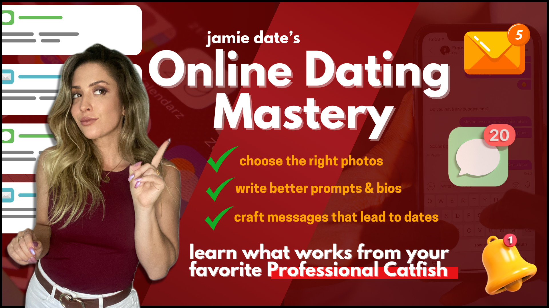 Cover of Online Dating Mastery digital course by Jamie Date