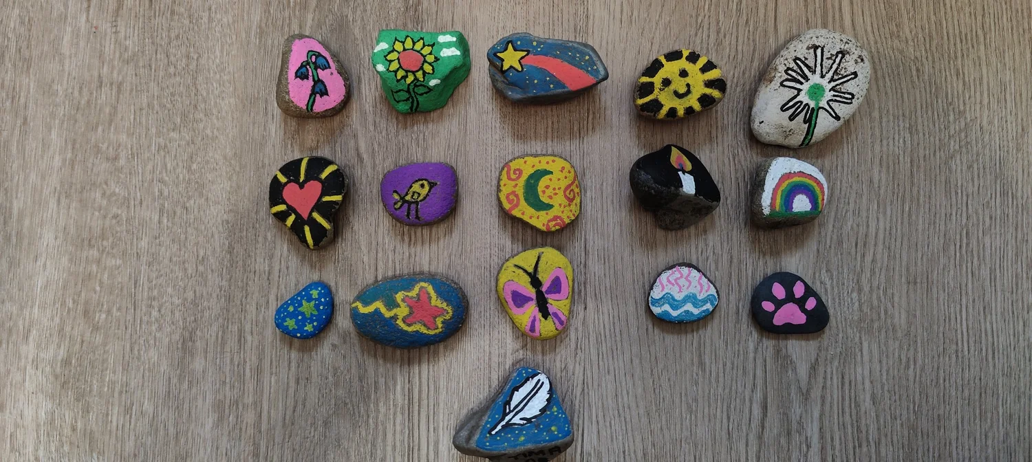 Painted memorial stone 26