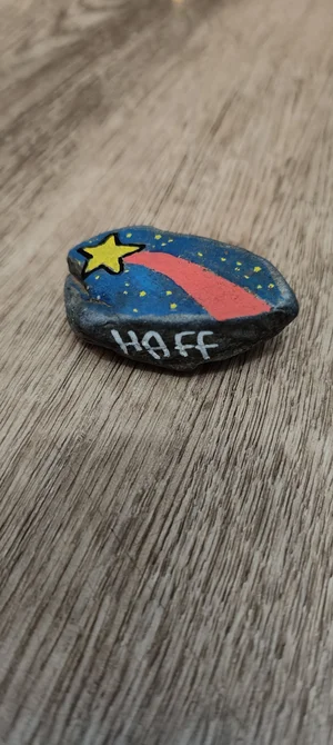 Painted memorial stone 25