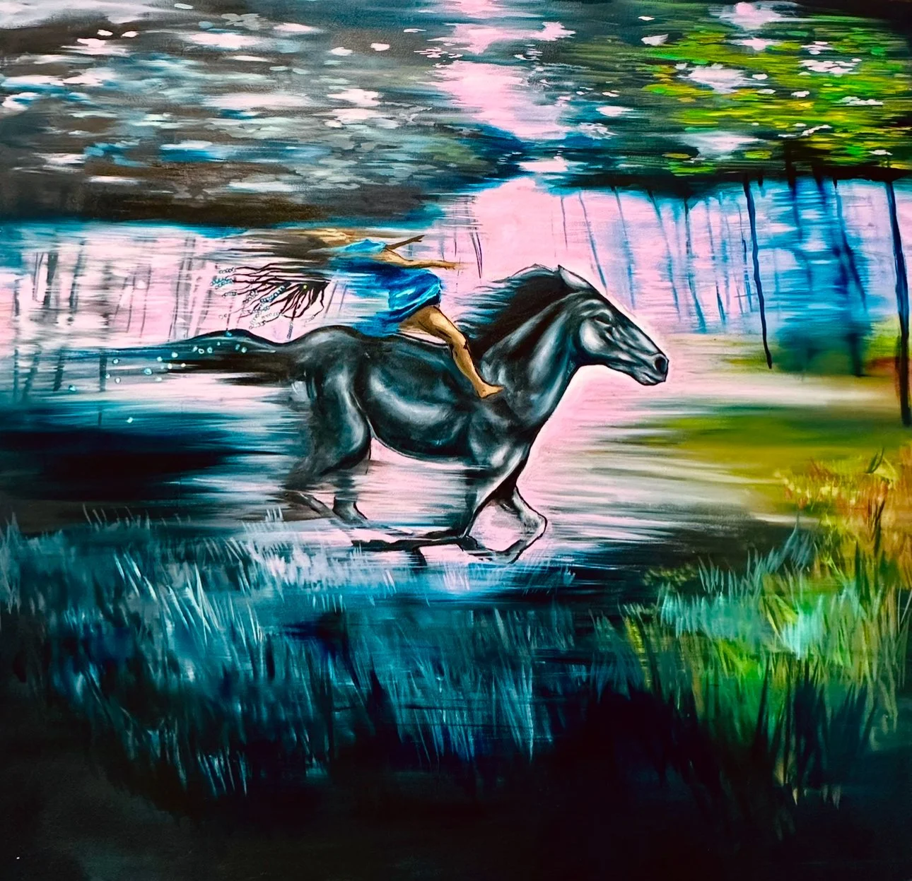 "Traverse" , Oil on Canvas, 60in x 60 in, 2025