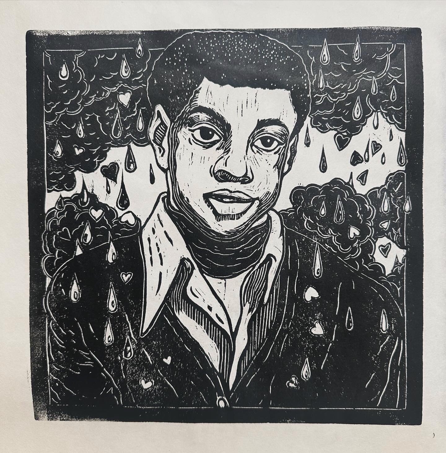 Prince , Linocut print on Kozo Paper, 2023