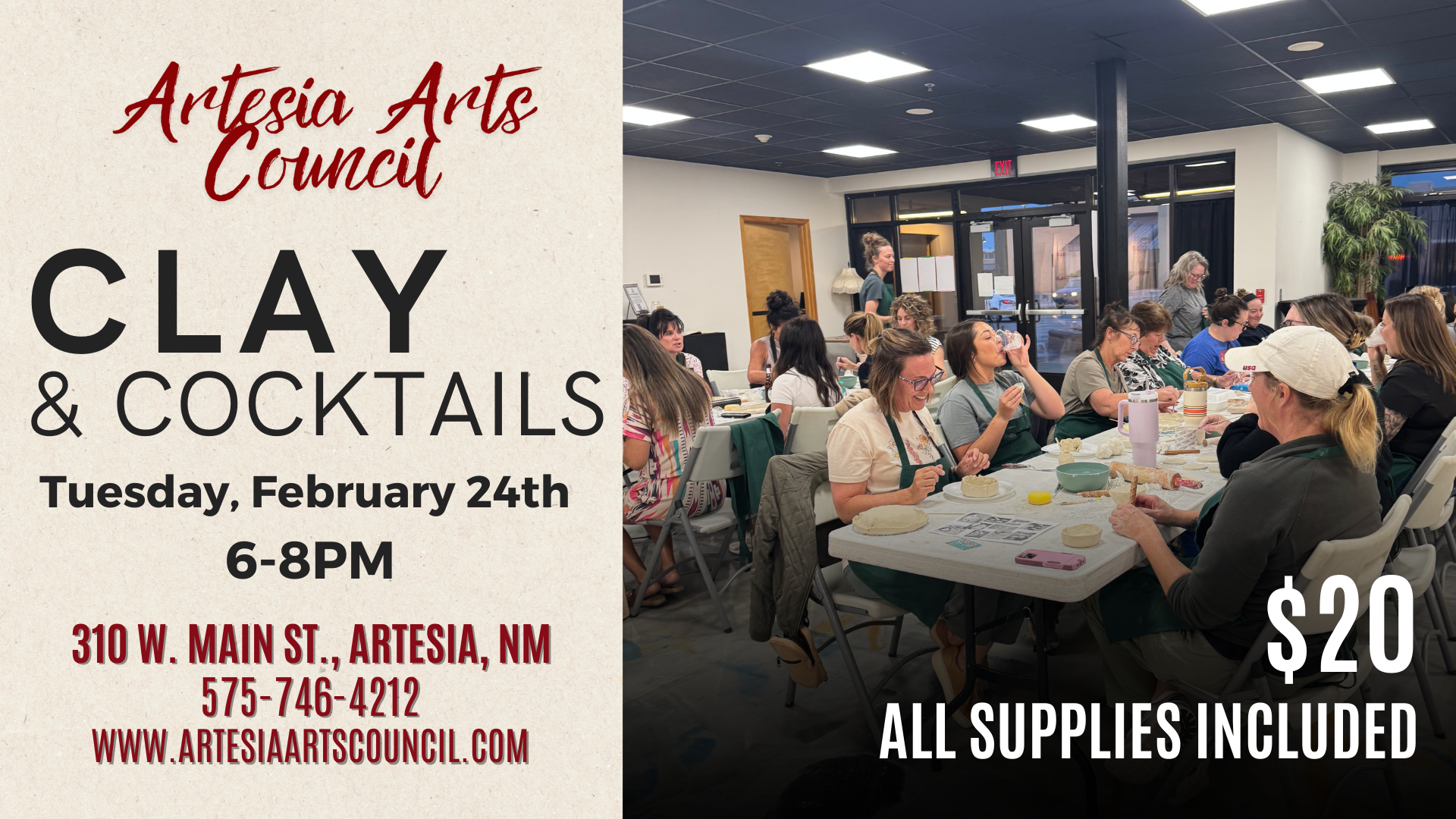 Clay & Cocktails at The Ocotillo