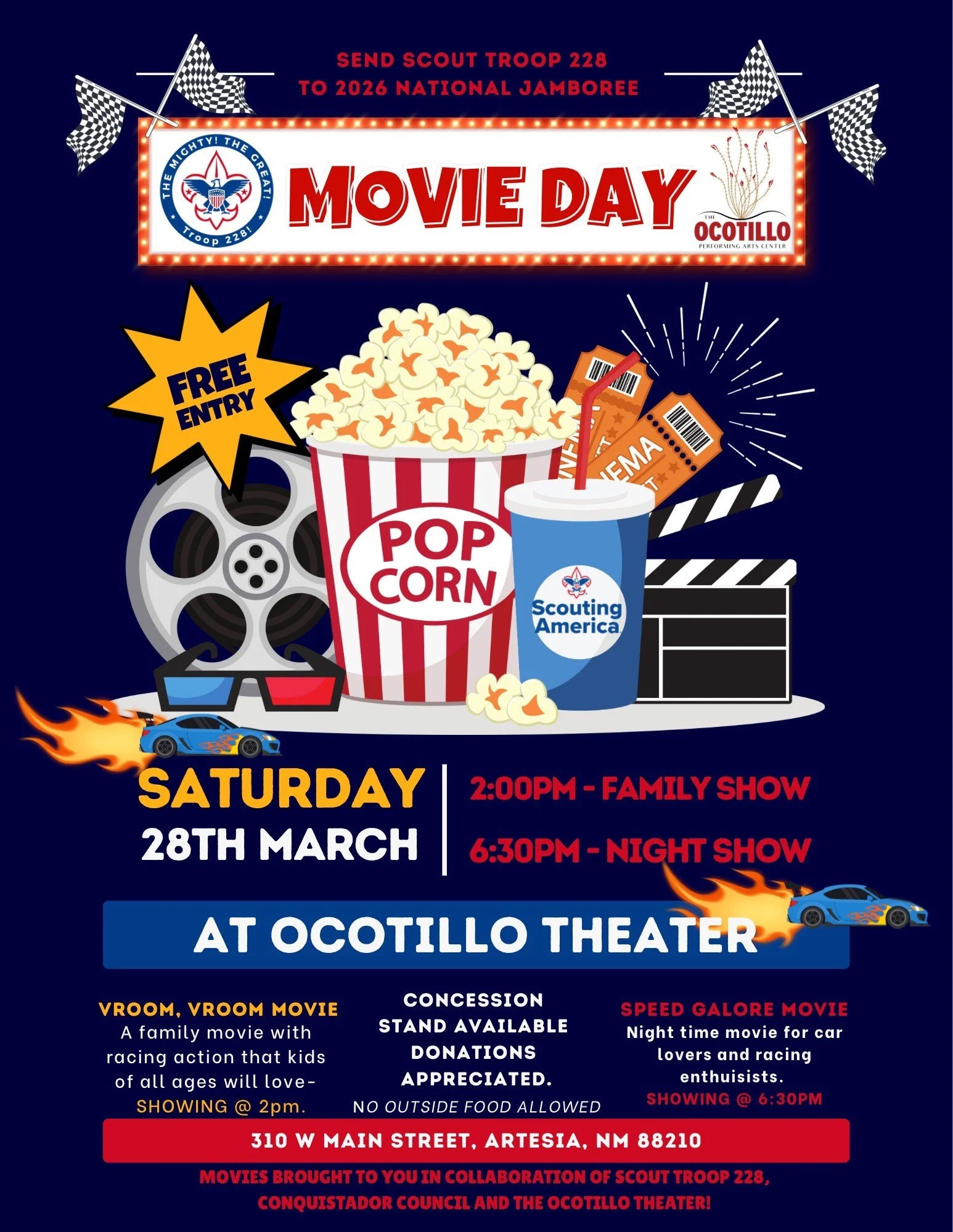Movie Day Fundraiser for Scout Troop 228