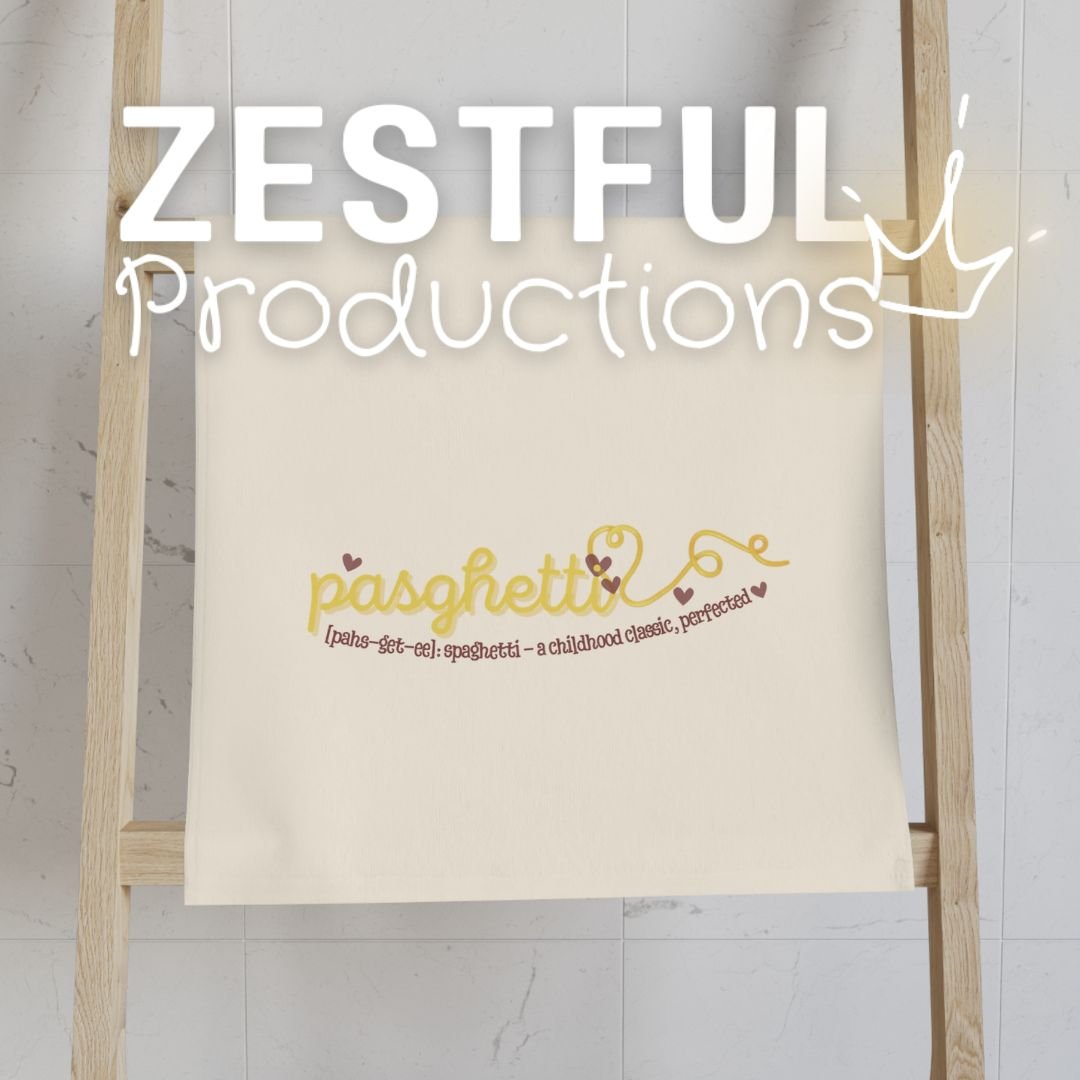 Funny Spaghetti Kitchen Towel | Cream