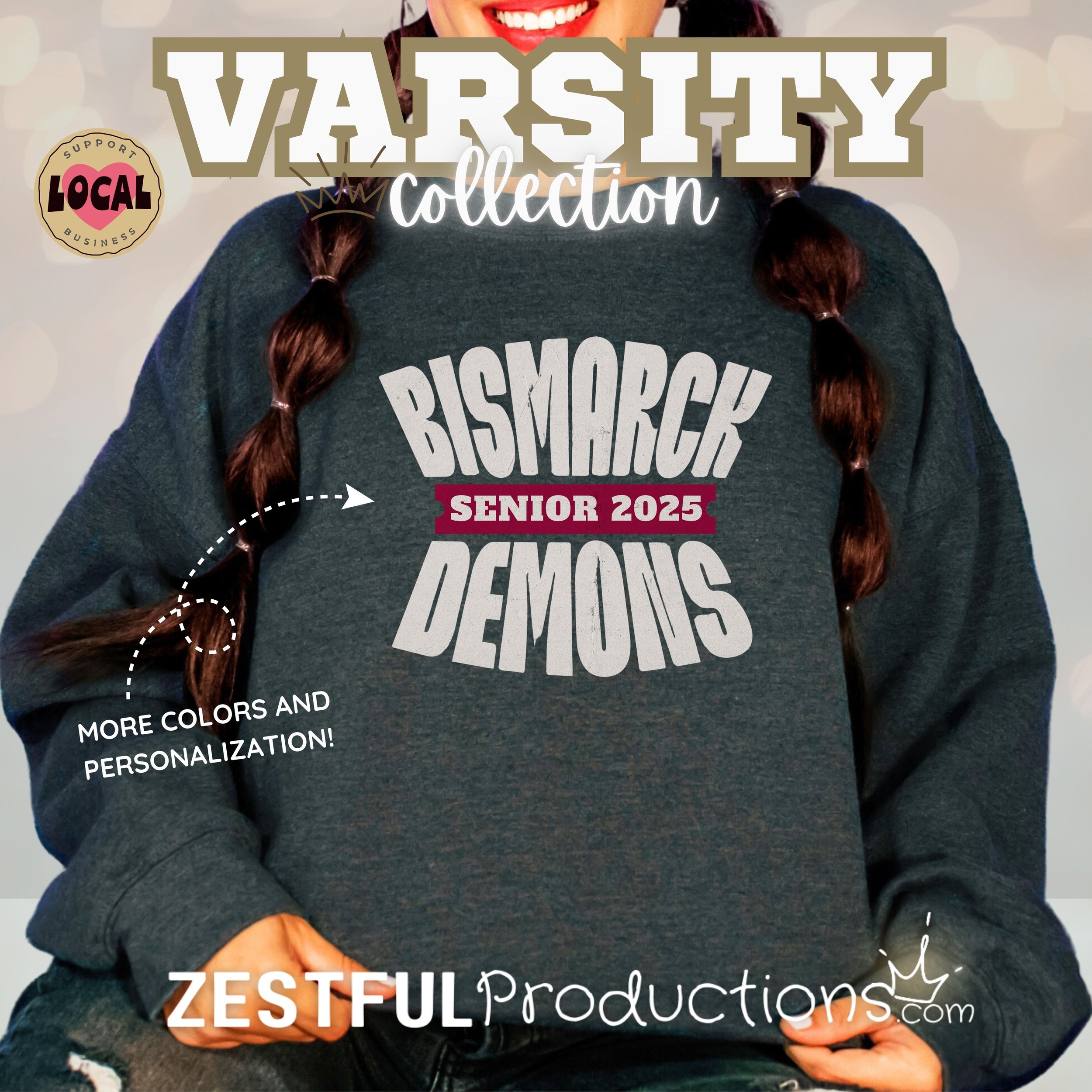 Bismarck High School Bold Logo Sweatshirt | Unisex