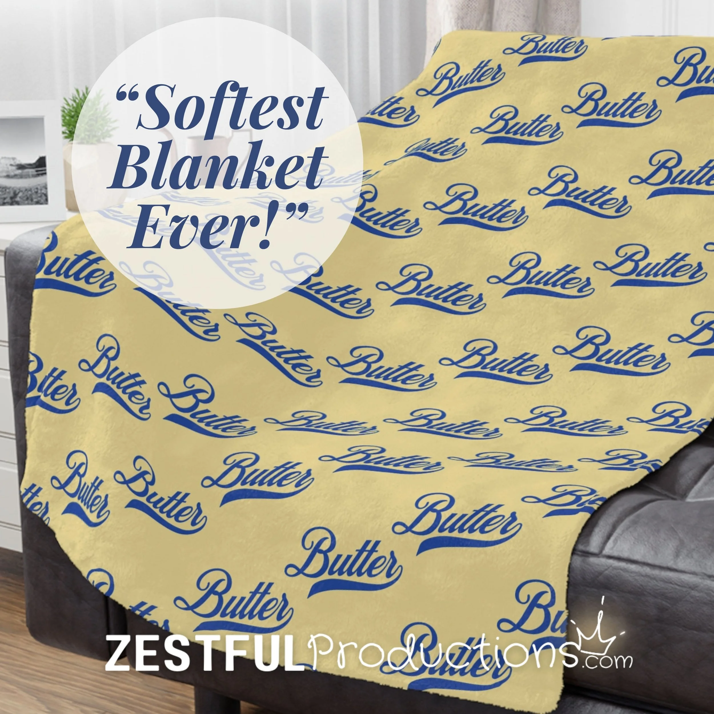 Butter Script Pattern Blanket