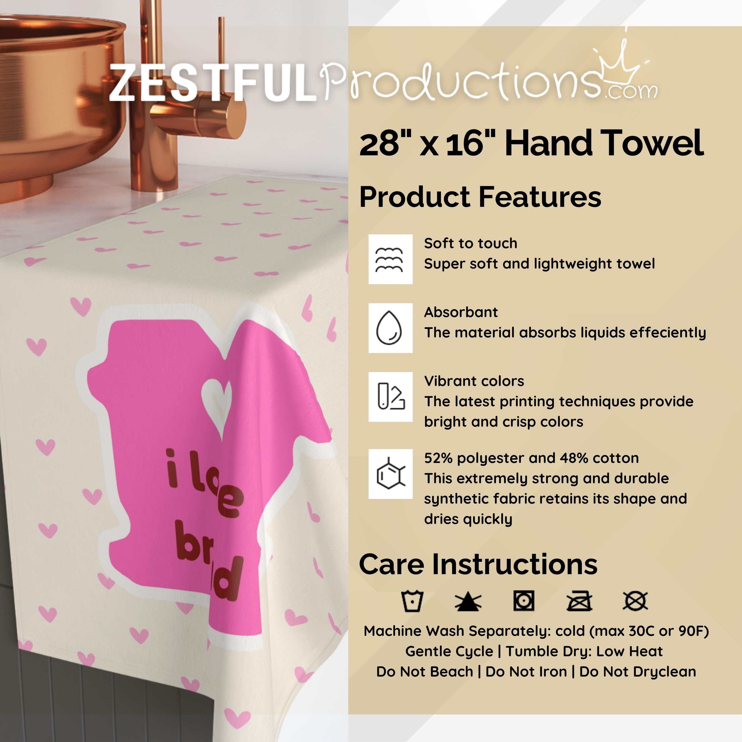 Hand Towel Care Inst I LOVE BREAD CLIP PINK.jpg
