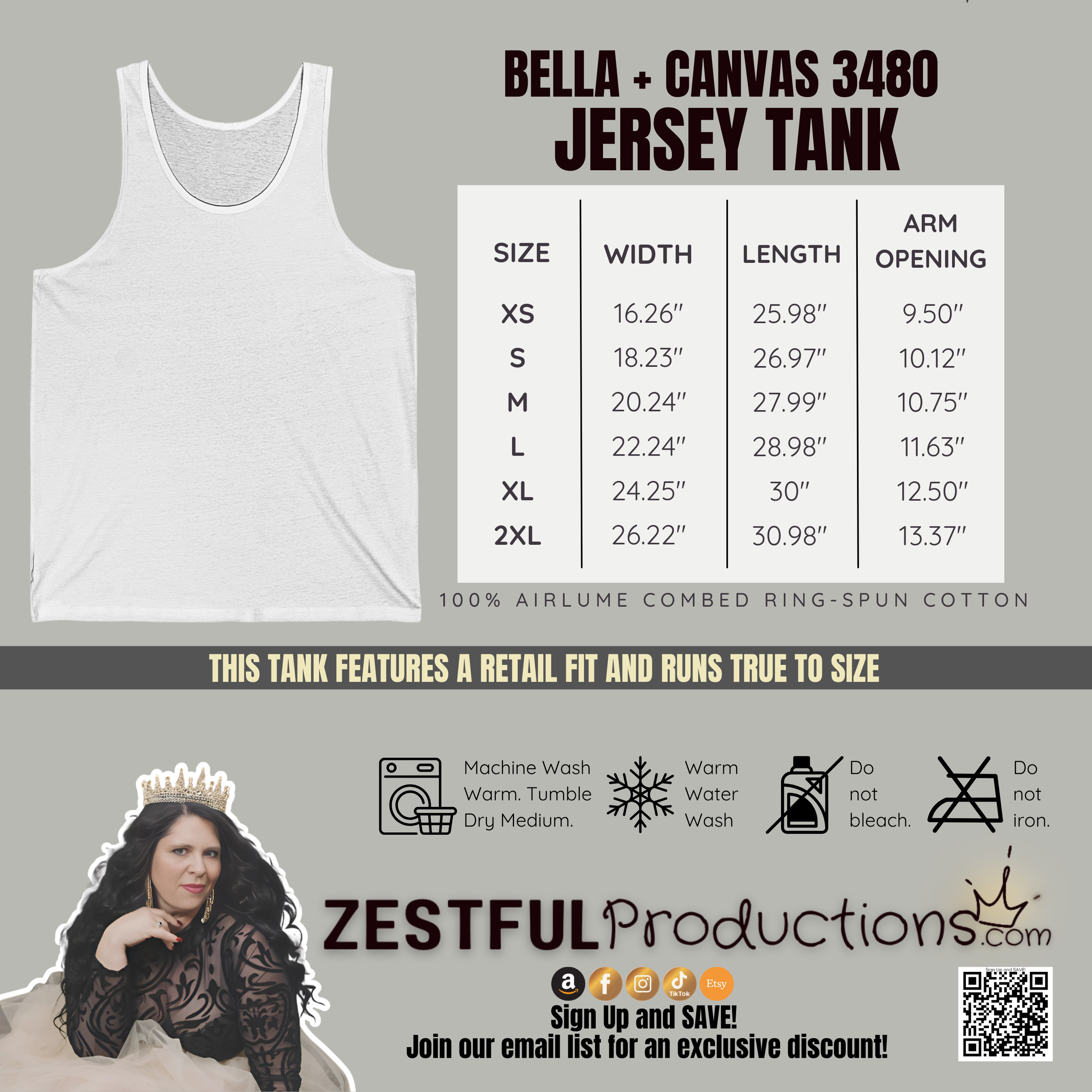 Bella Canvas 3480 Jersey Tank