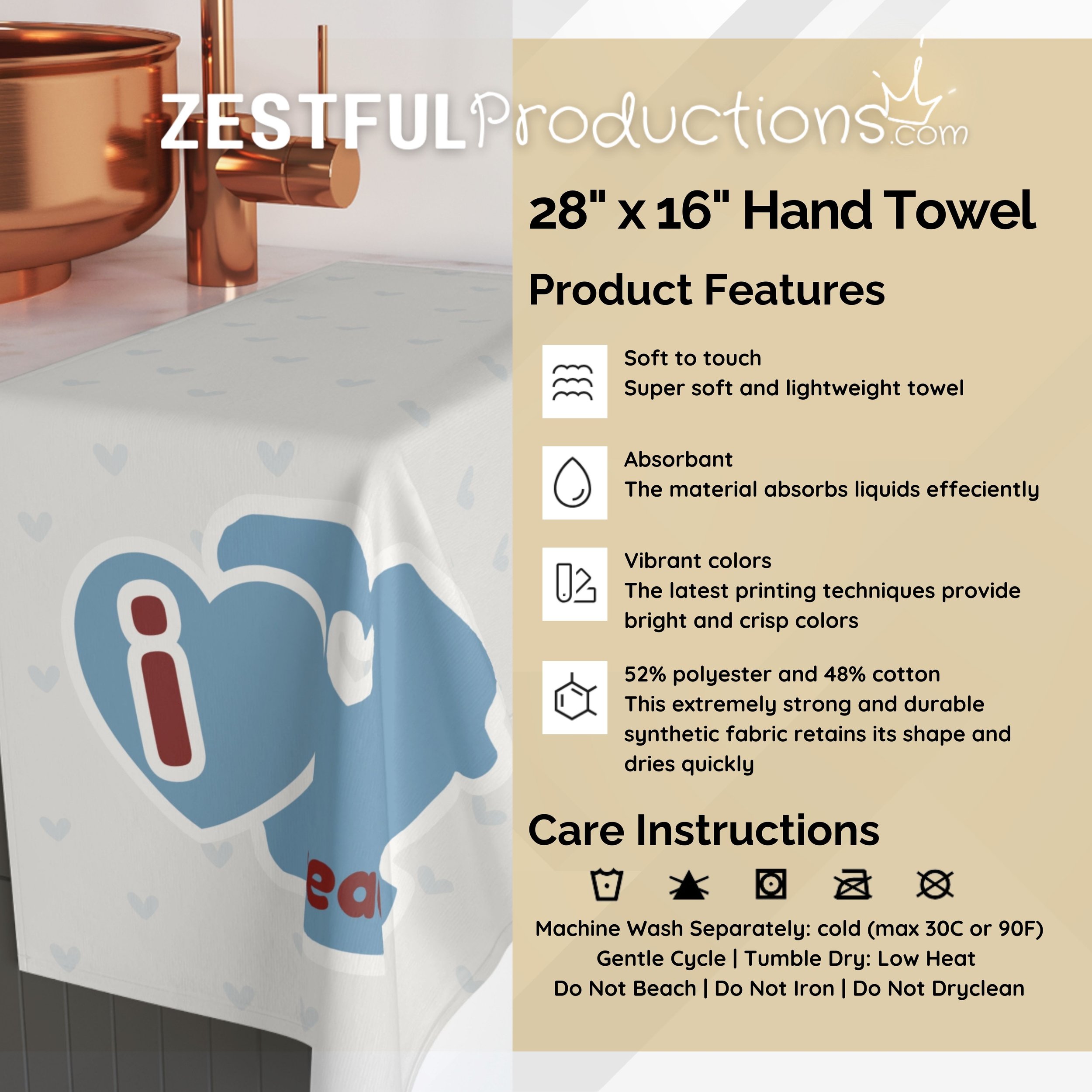 Hand Towel Care Inst I LOVE BREAD CLIP PINK (2).jpg