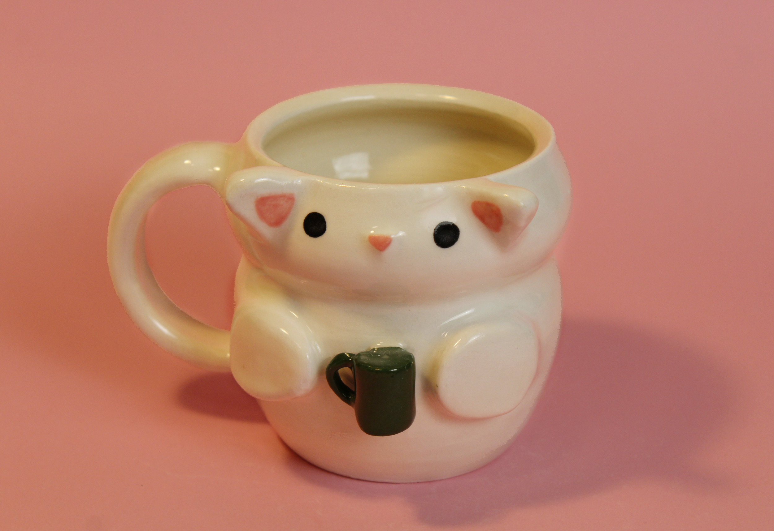 White Kitty Mug