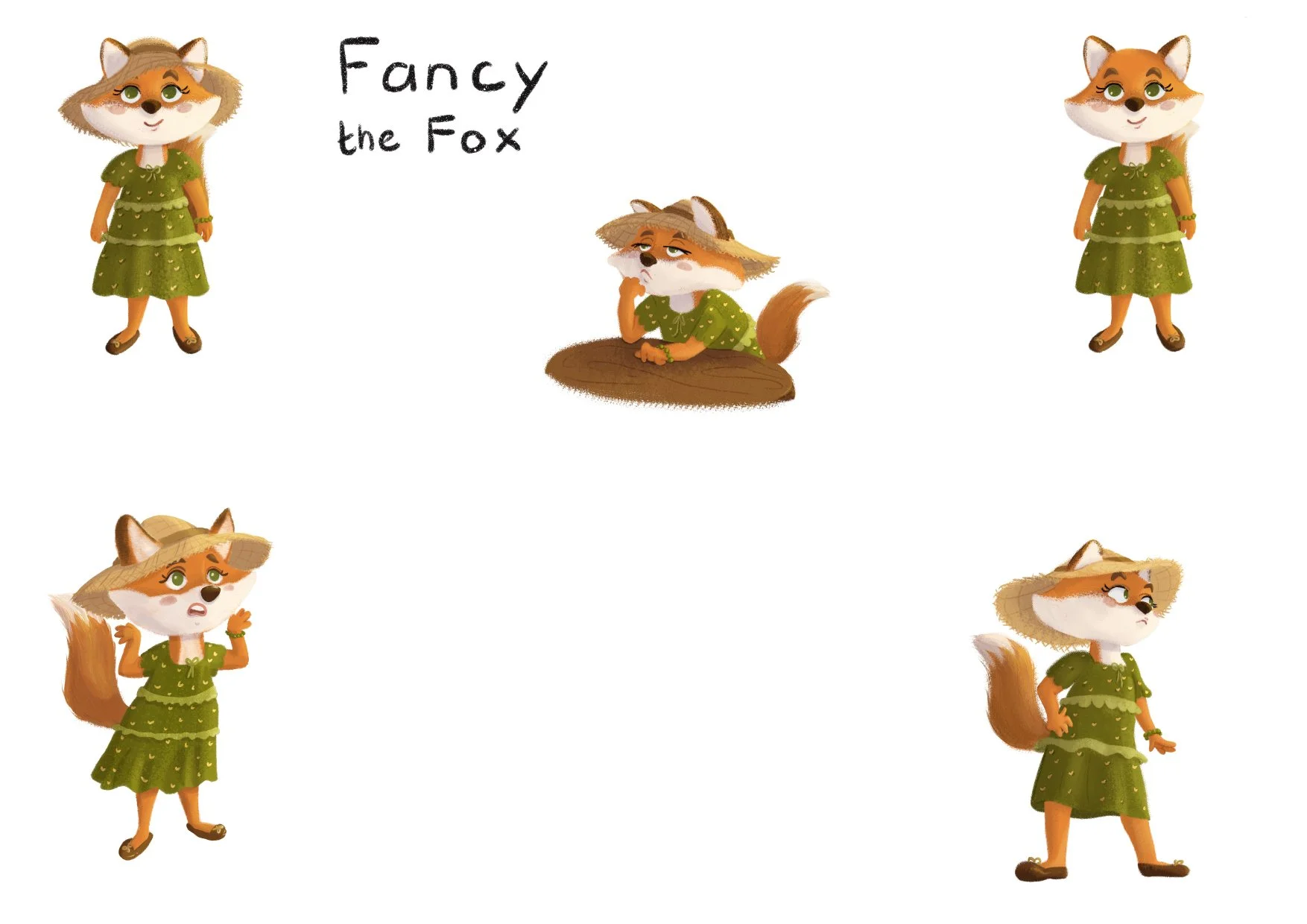 Fox Character Design for Picture Book: The Tea Party