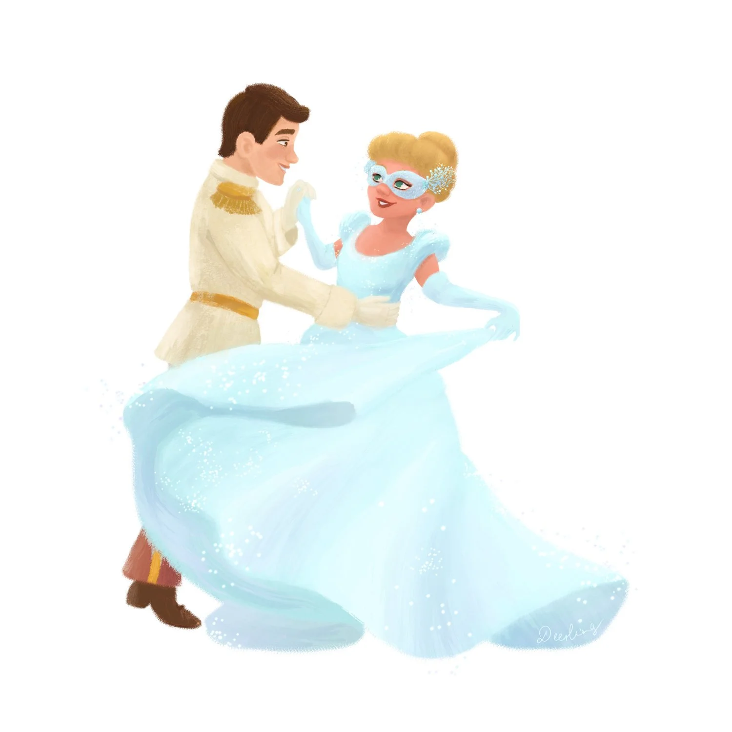 Picture Book Spot Illustration: Cinderella